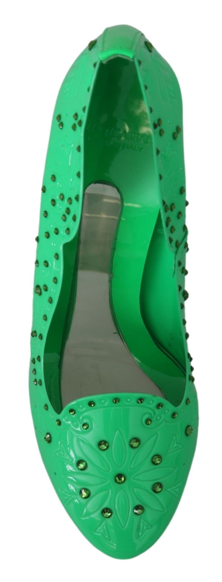 Dolce & Gabbana Green Crystal Floral Heels CINDERELLA Shoes | Regal Royce