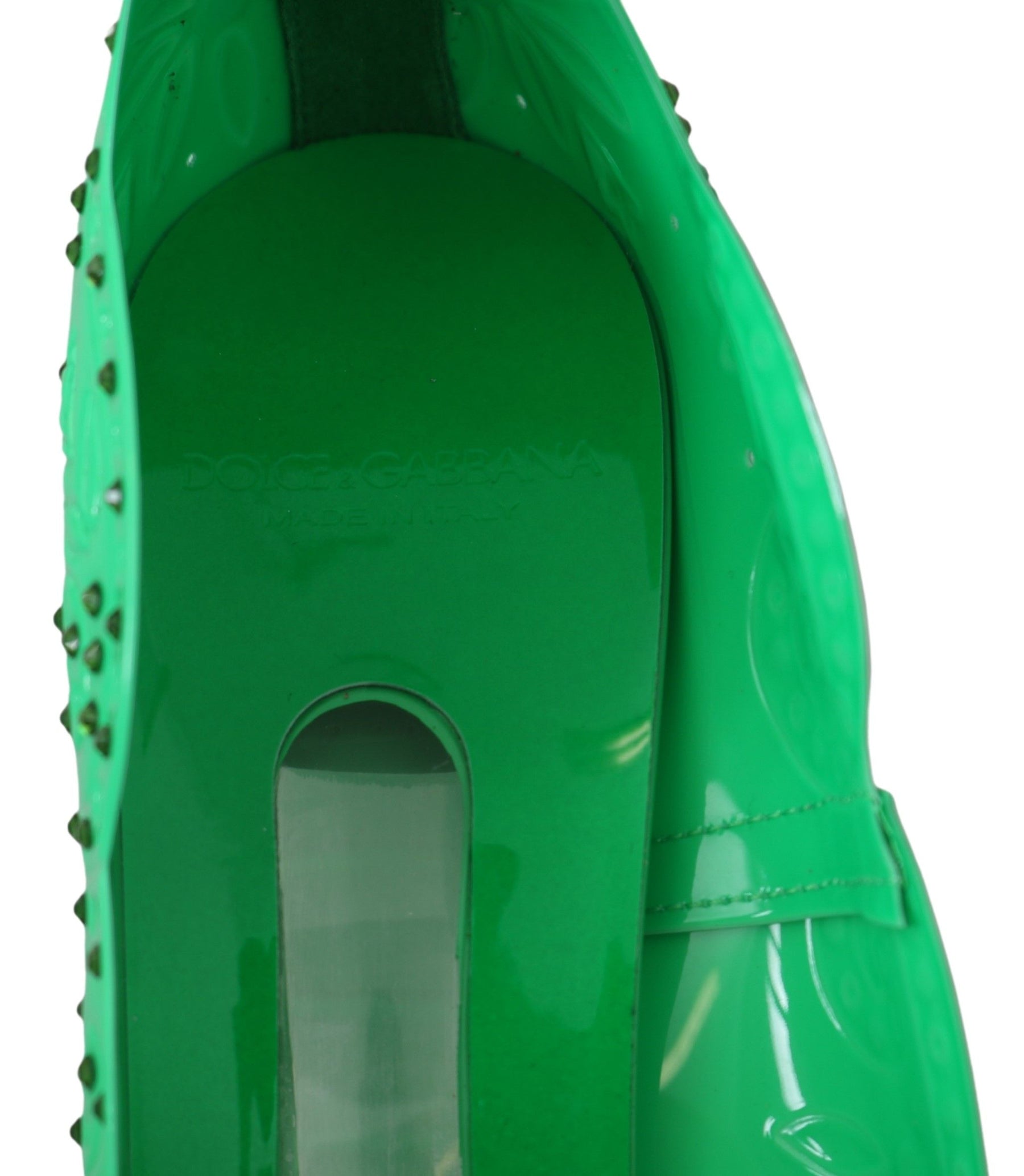 Dolce & Gabbana Green Crystal Floral CINDERELLA Heels Shoes | Regal Royce