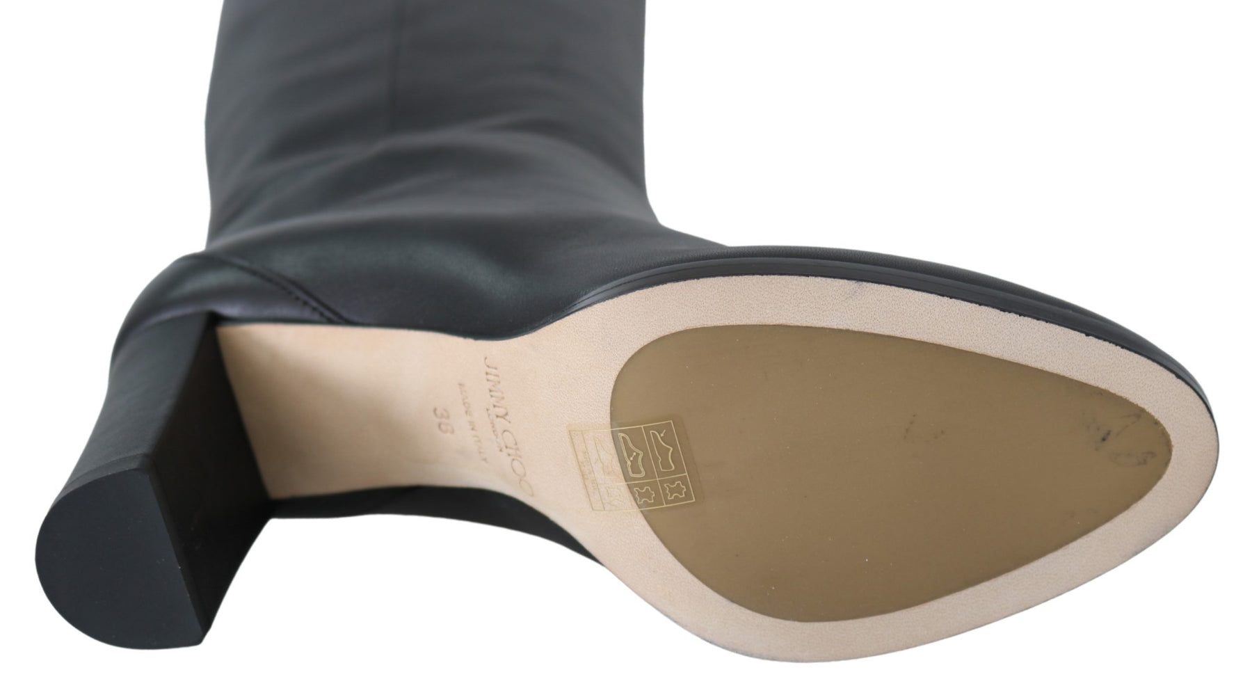 Jimmy Choo Black Leather Madalie 80 Boots Shoes | Regal Royce