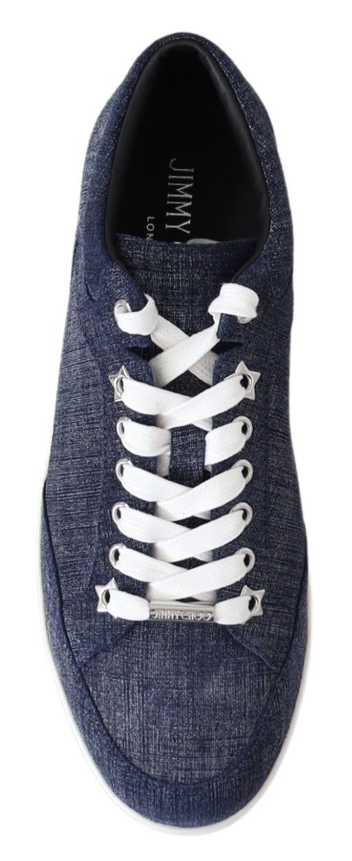 Jimmy Choo Miami Blue Denim Sneakers | Regal Royce