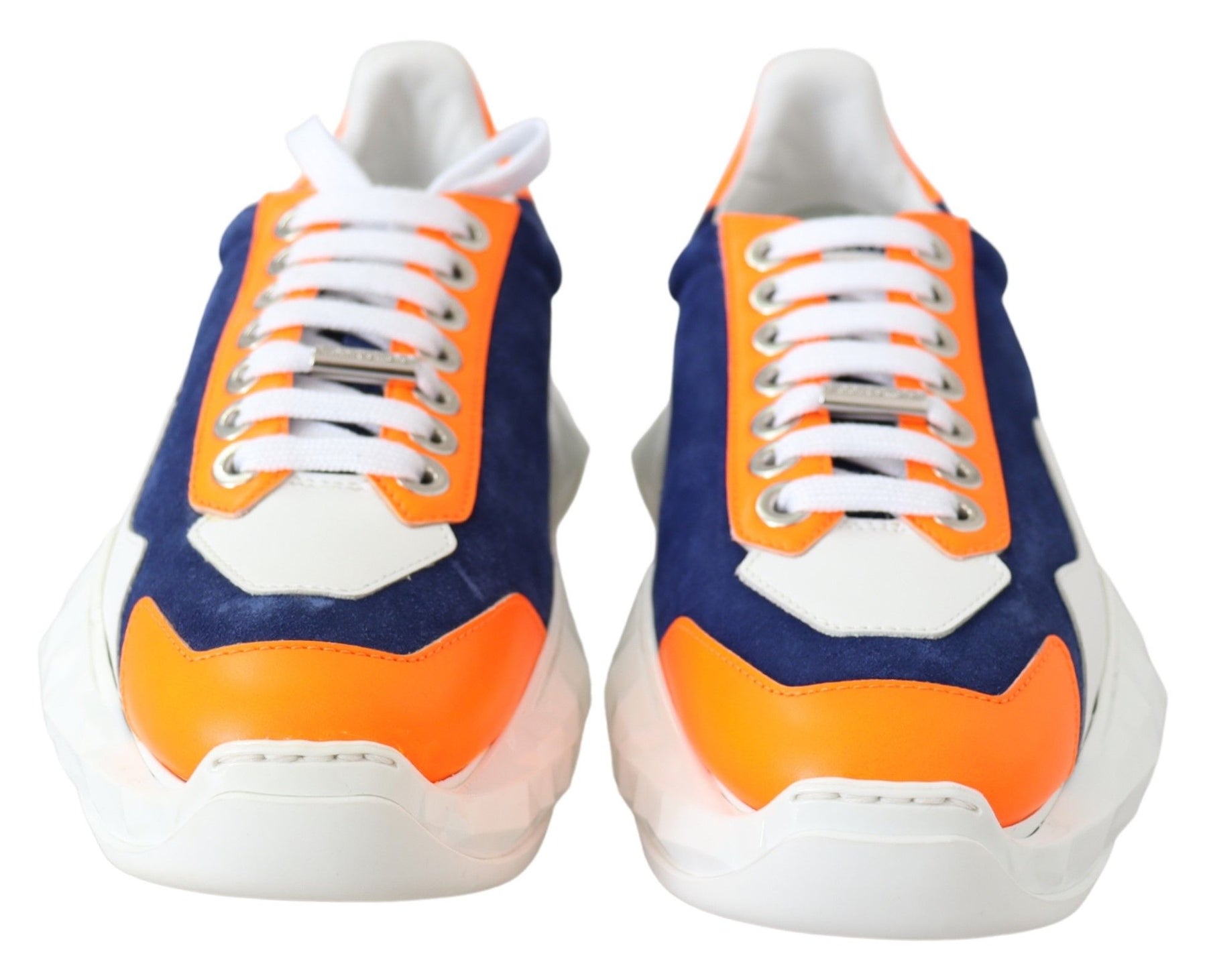 Jimmy Choo Diamond Blue Orange Leather Sneaker | Regal Royce