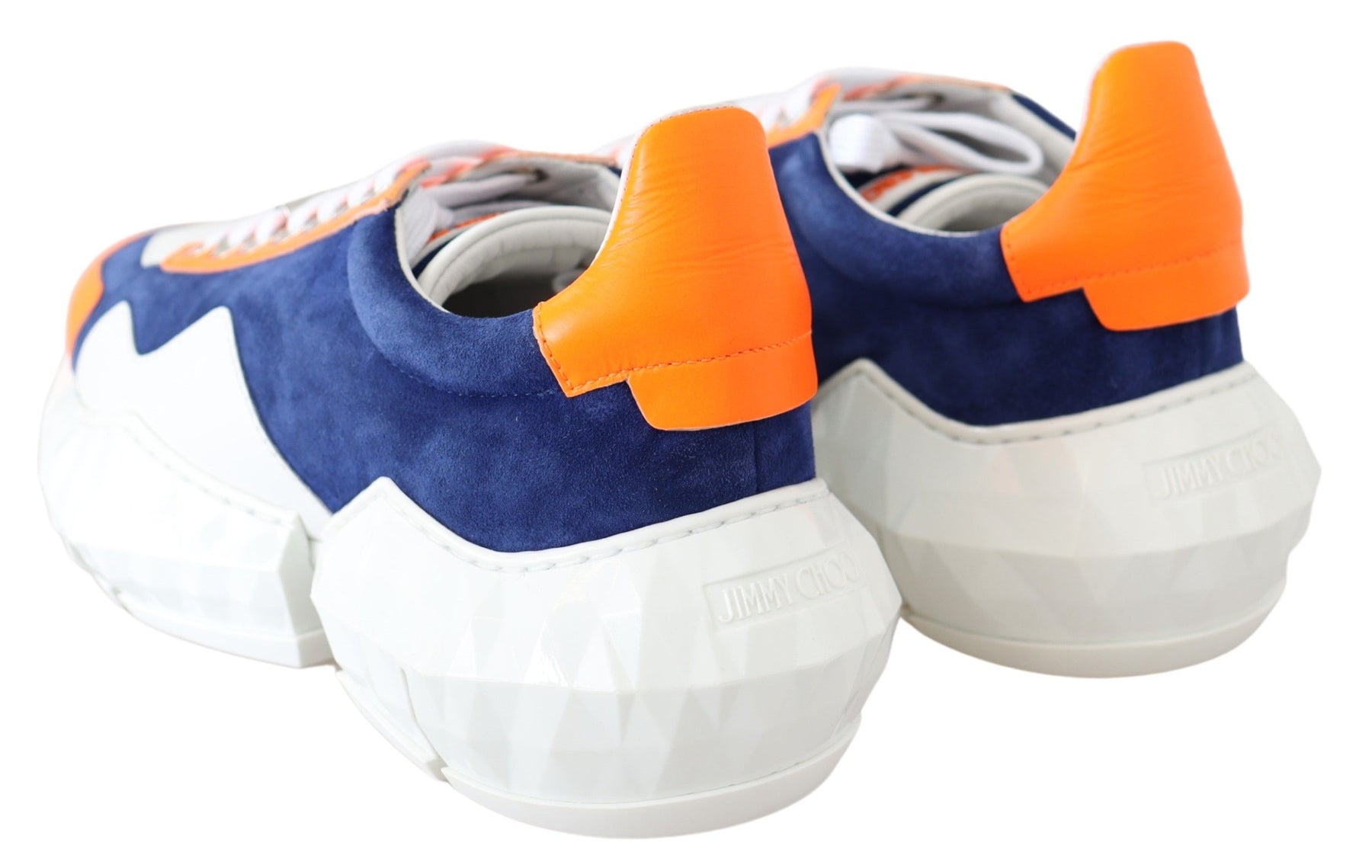 Jimmy Choo Diamond Blue Orange Leather Sneaker | Regal Royce
