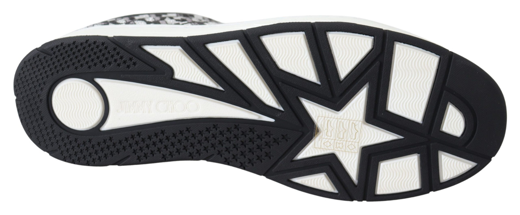 Jimmy Choo Silver Black Glitter Hawaii Sneakers | Regal Royce