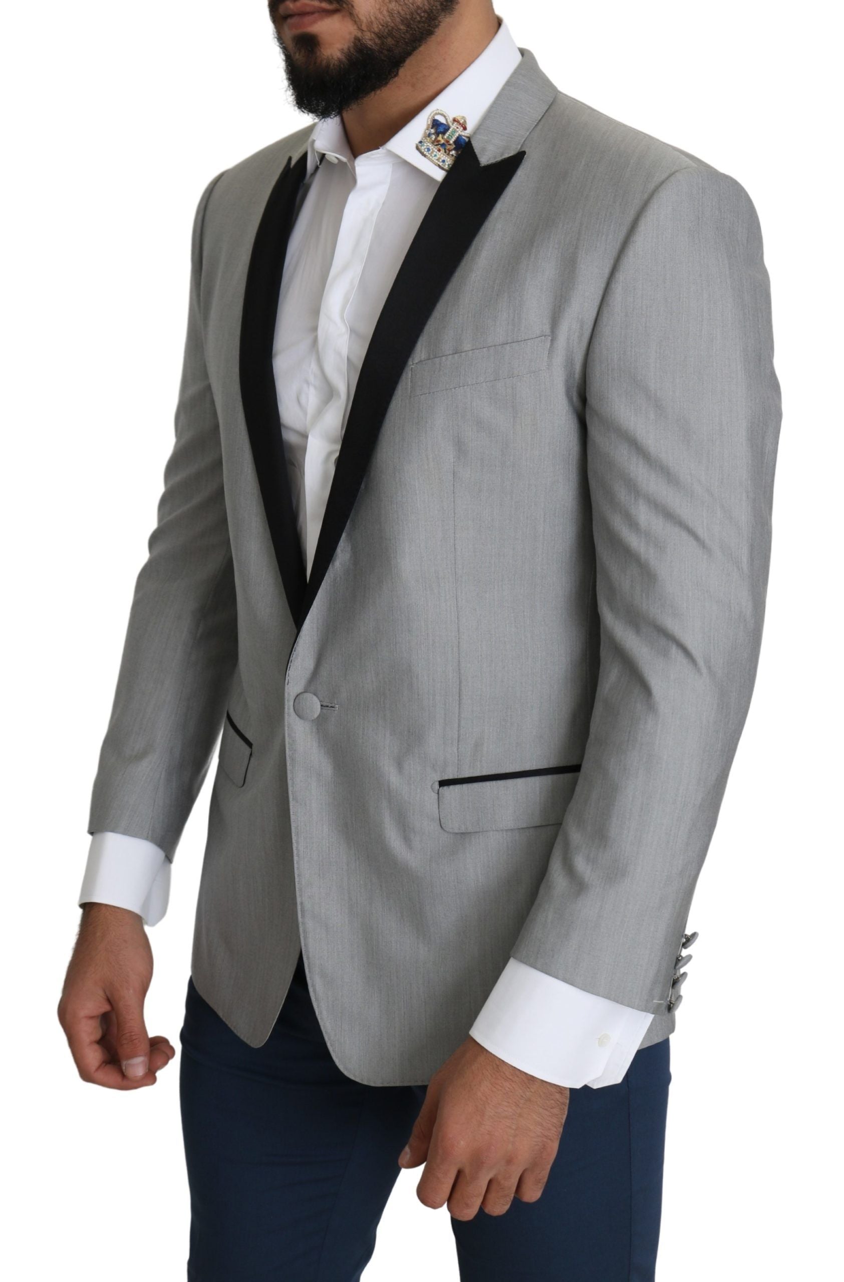 Dolce & Gabbana Light Gray Single Breasted SARTORIA Blazer | Regal Royce