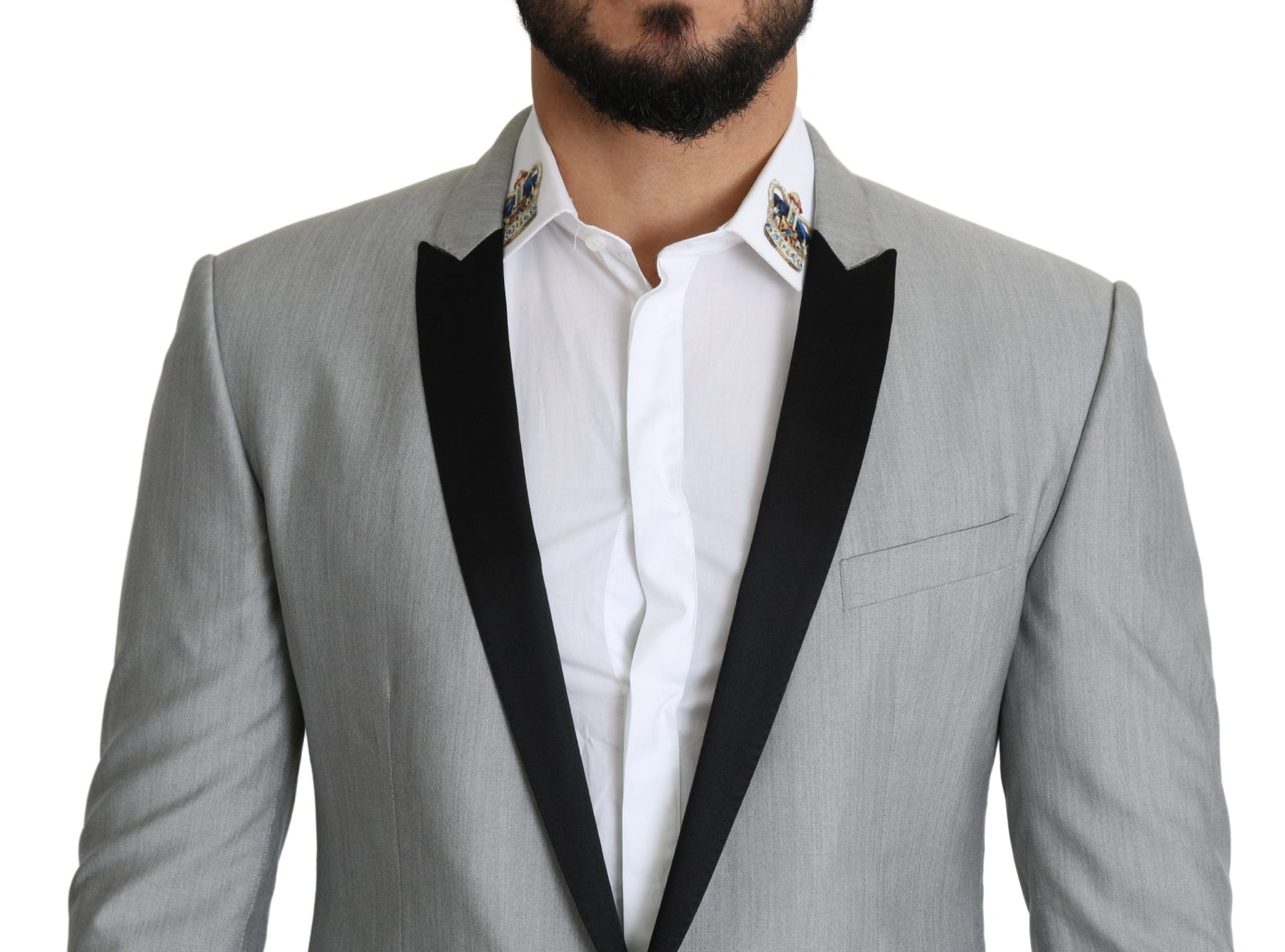 Dolce & Gabbana Light Gray Single Breasted SARTORIA Blazer | Regal Royce