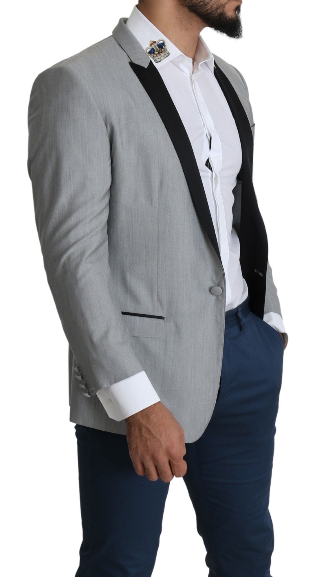 Dolce & Gabbana Light Gray Single Breasted SARTORIA Blazer | Regal Royce