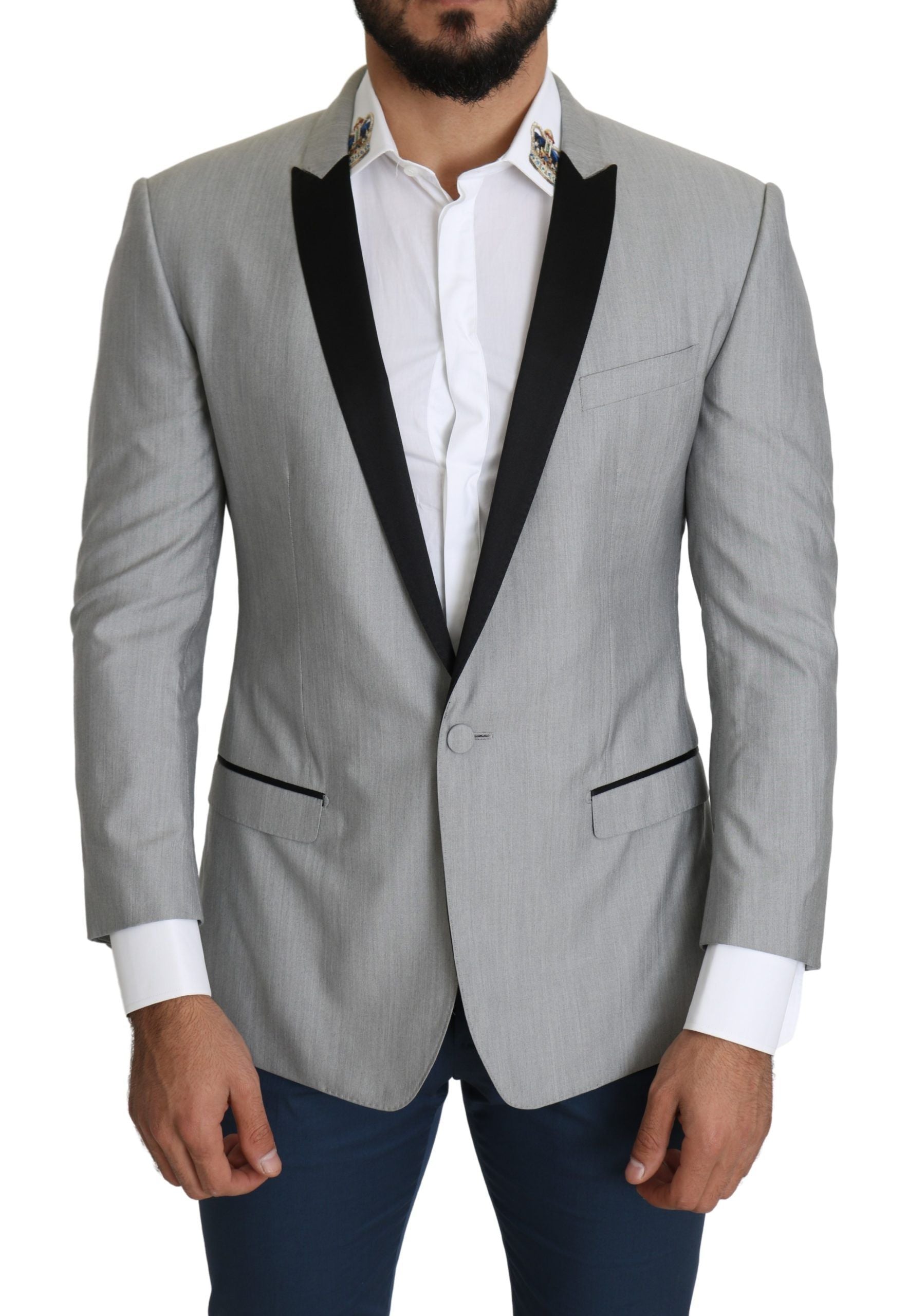 Dolce & Gabbana Light Gray Single Breasted SARTORIA Blazer | Regal Royce