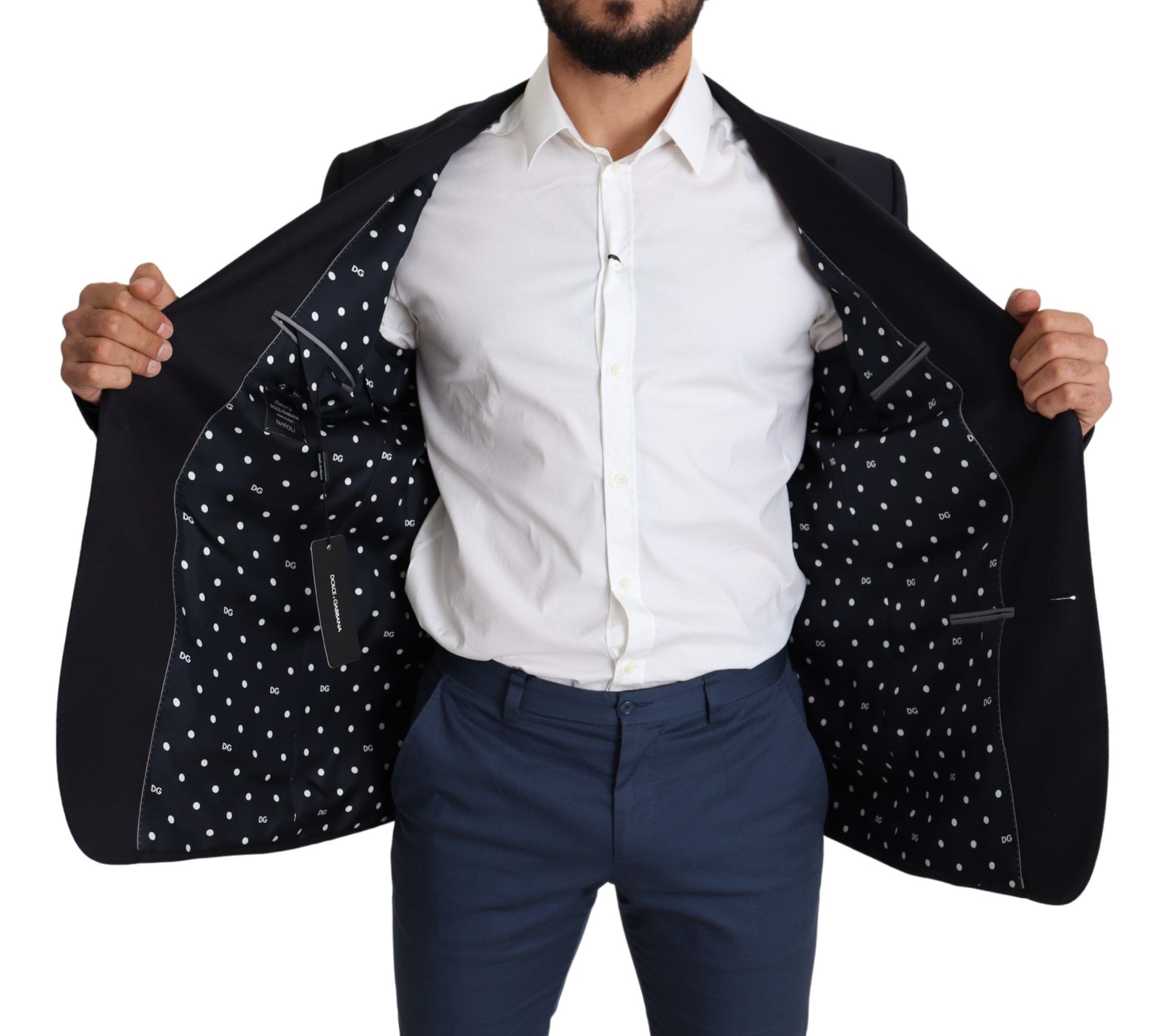 Dolce & Gabbana Black Wool Single Breasted NAPOLI Blazer | Regal Royce
