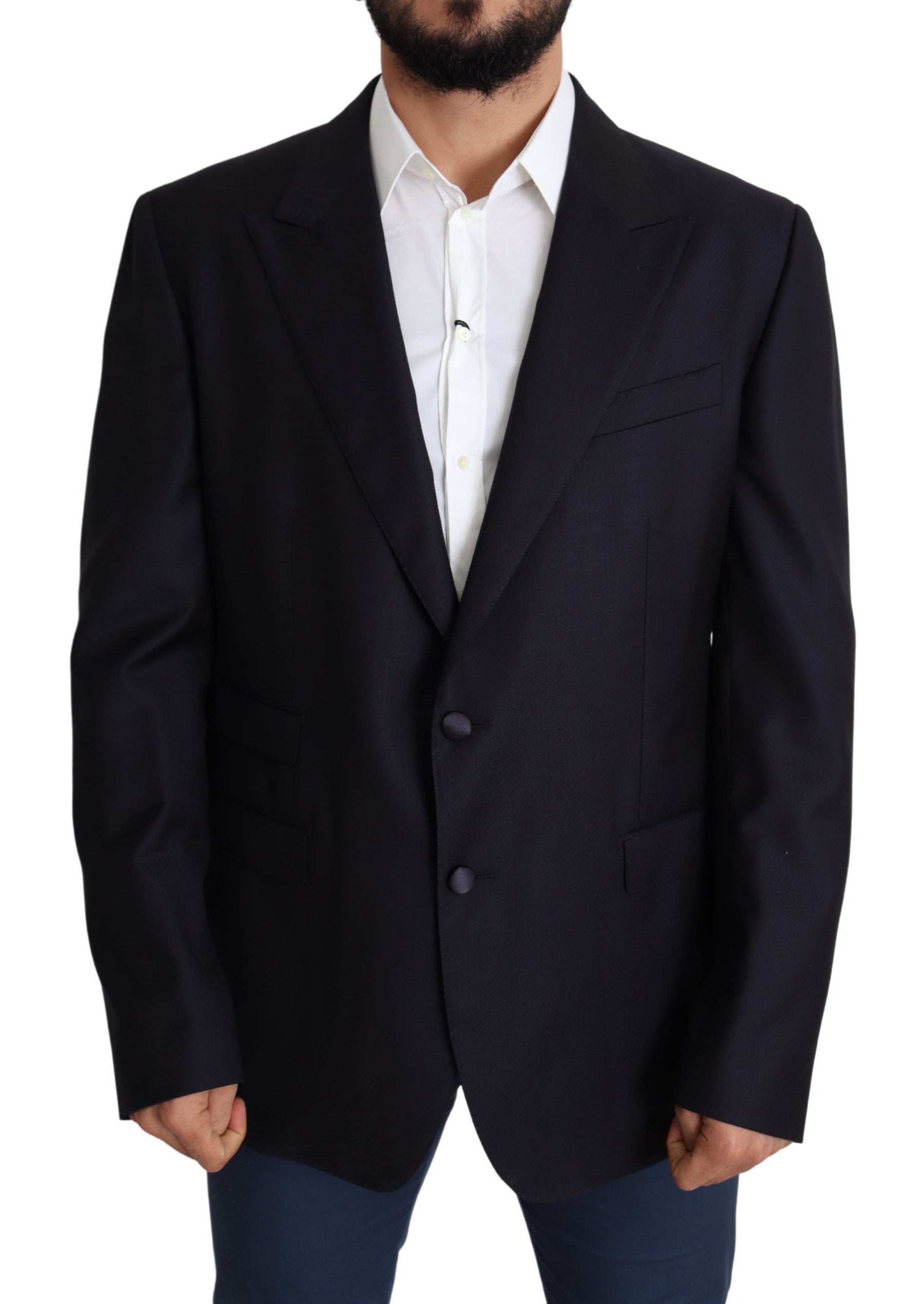Dolce & Gabbana Black Wool Single Breasted NAPOLI Blazer | Regal Royce