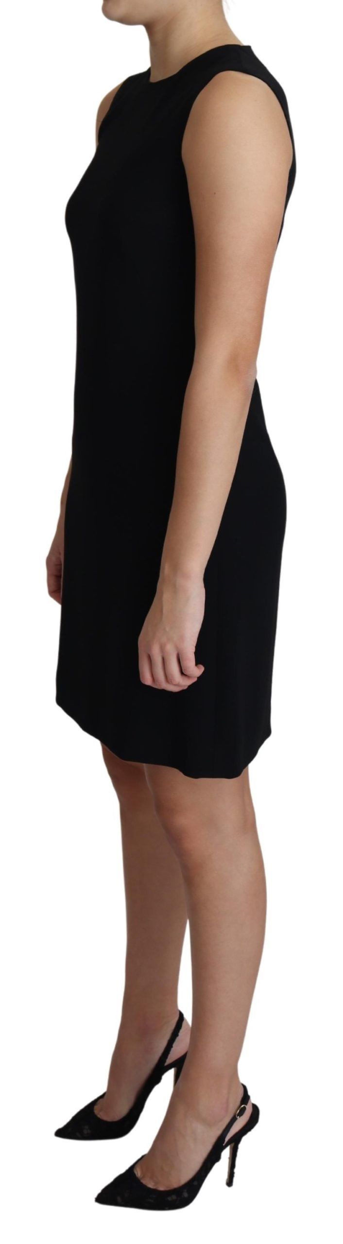 Dolce & Gabbana Black Viscose Stretch A-line Shift Mini Dress | Regal Royce
