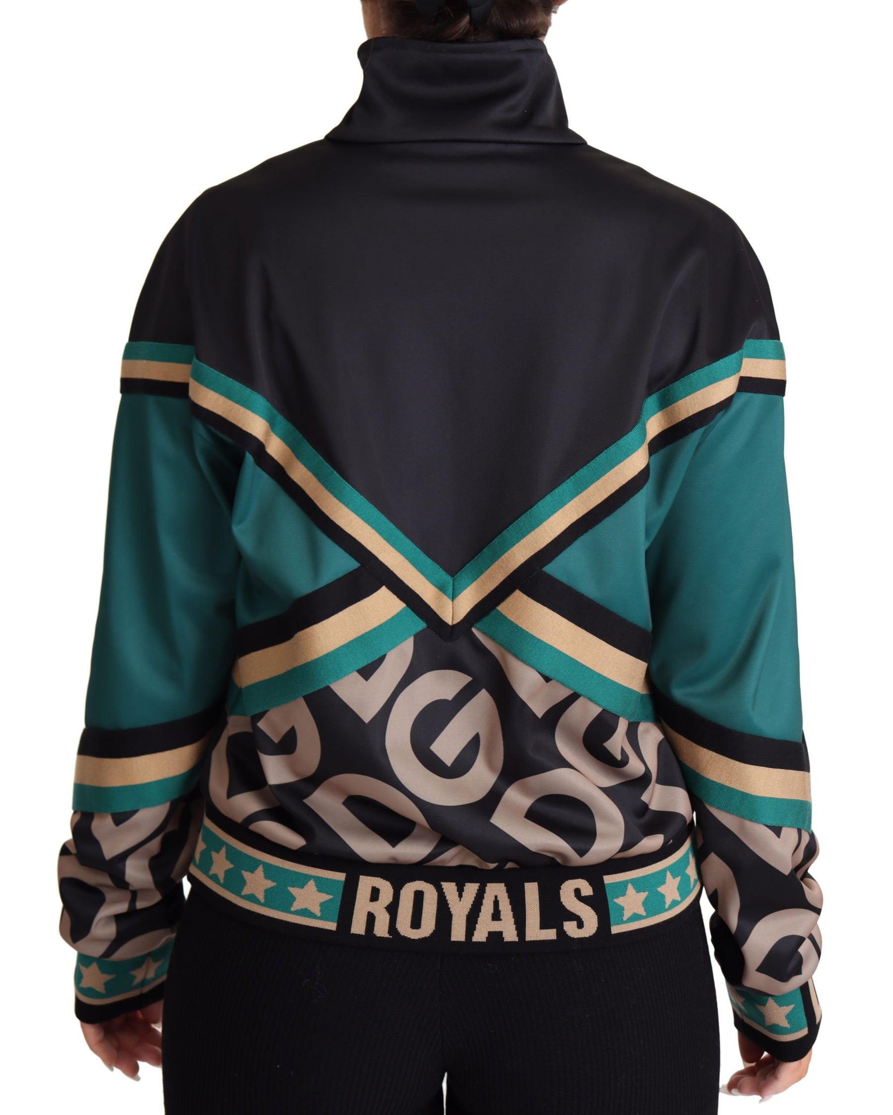 Dolce & Gabbana Multicolor DG Logo Mania Track Bomber Jacket | Regal Royce