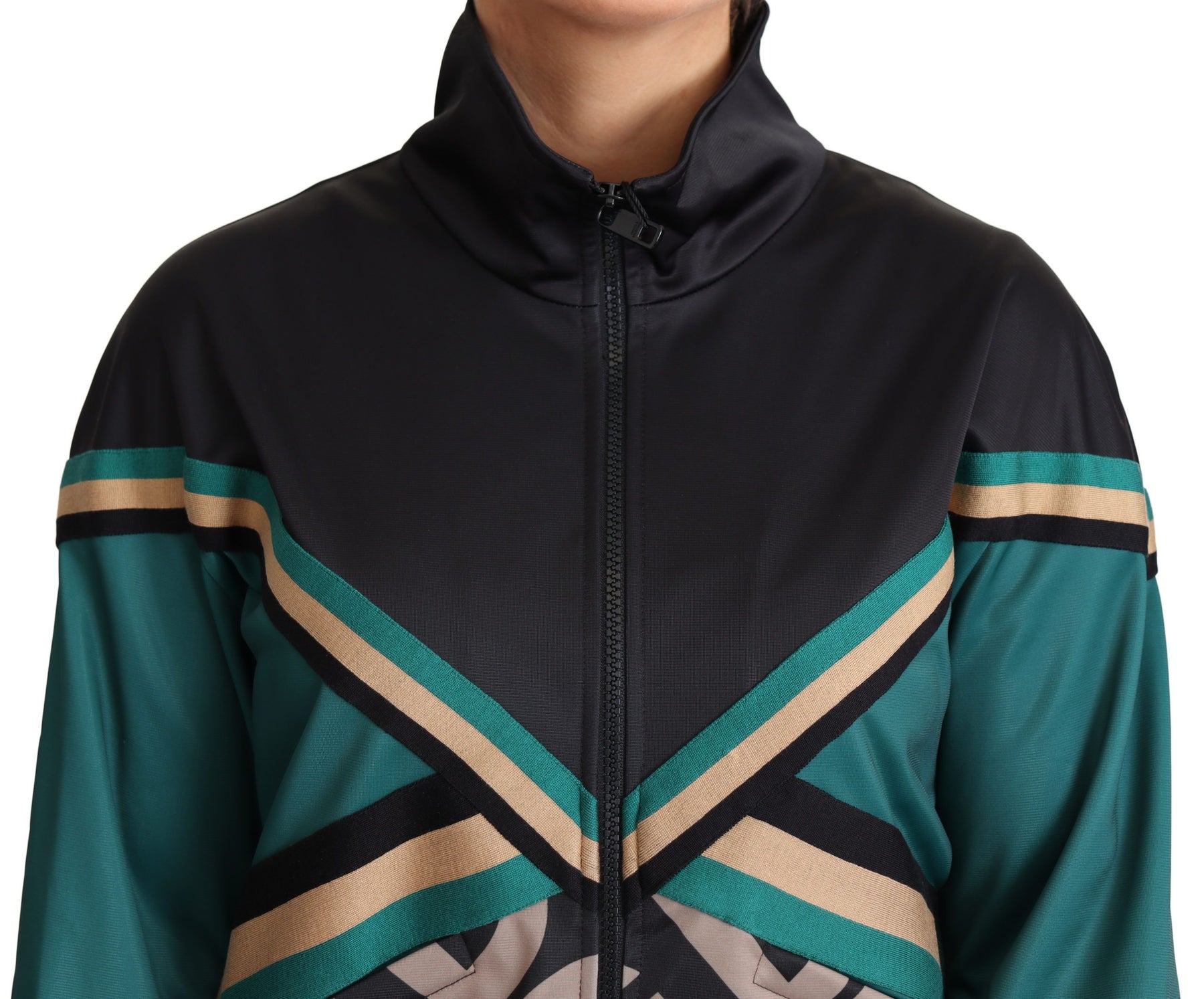 Dolce & Gabbana Multicolor DG Logo Mania Track Bomber Jacket | Regal Royce