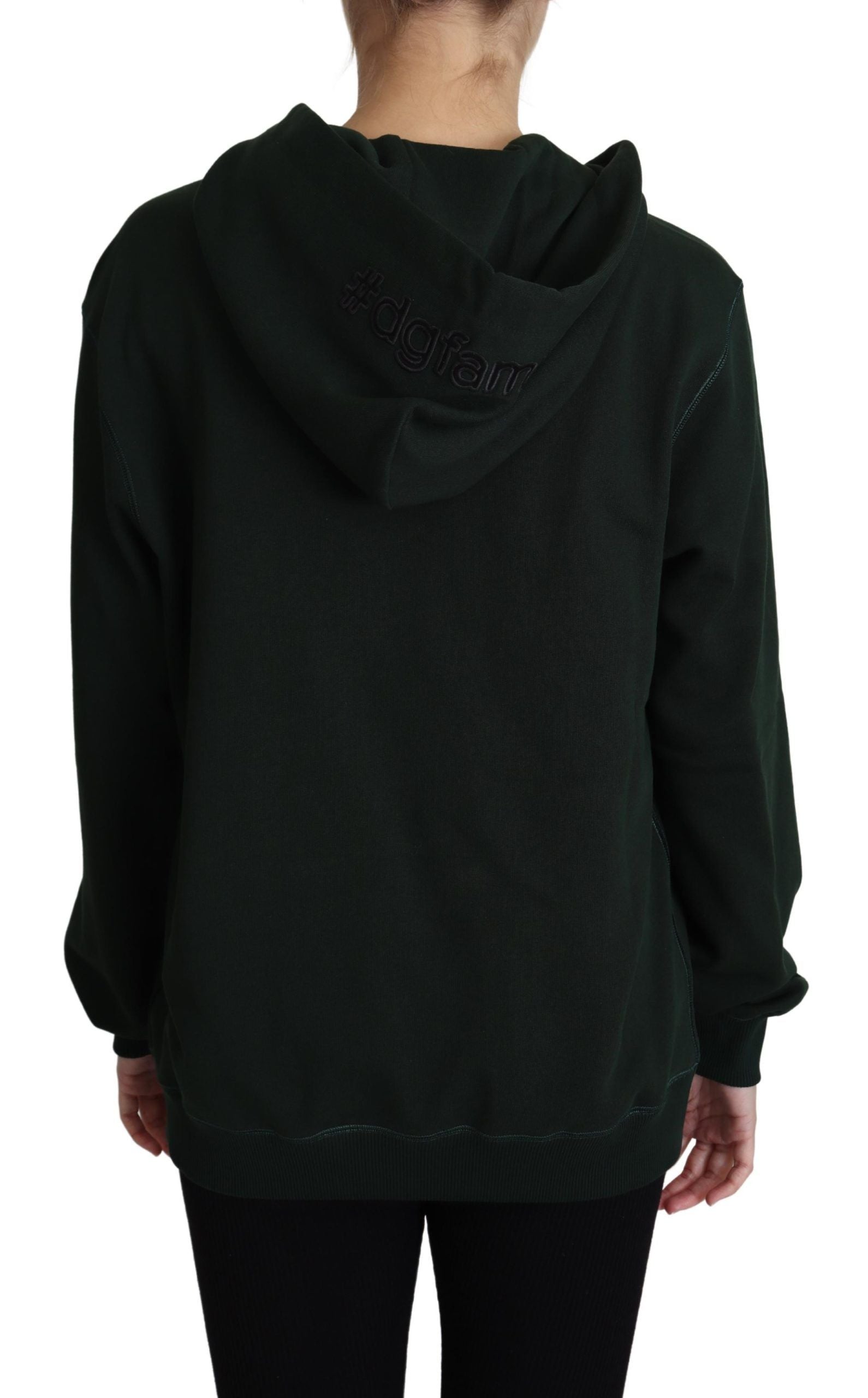 Dolce & Gabbana Dark Green Crown Embroidery Hoodie | Regal Royce