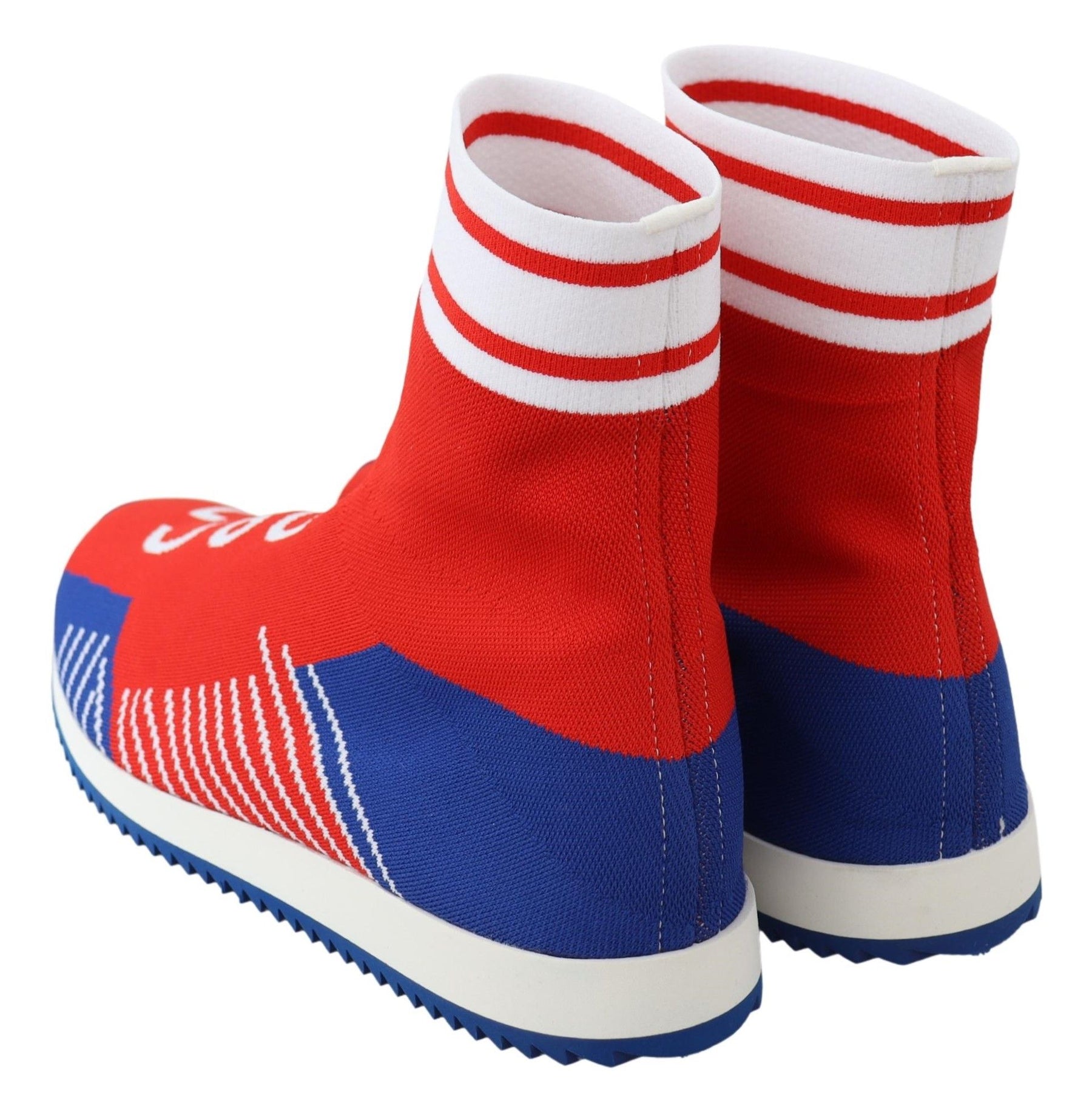 Dolce & Gabbana Blue Red Sorrento Logo Sneakers Socks Shoes | Regal Royce