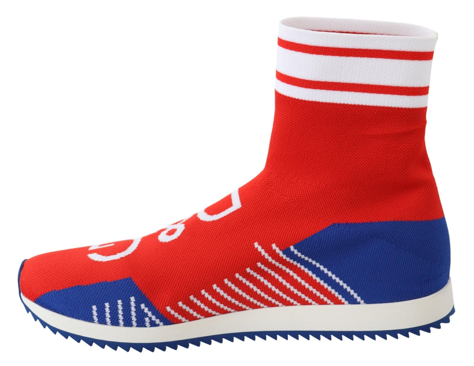 Dolce & Gabbana Blue Red Sorrento Logo Sneakers Socks Shoes | Regal Royce