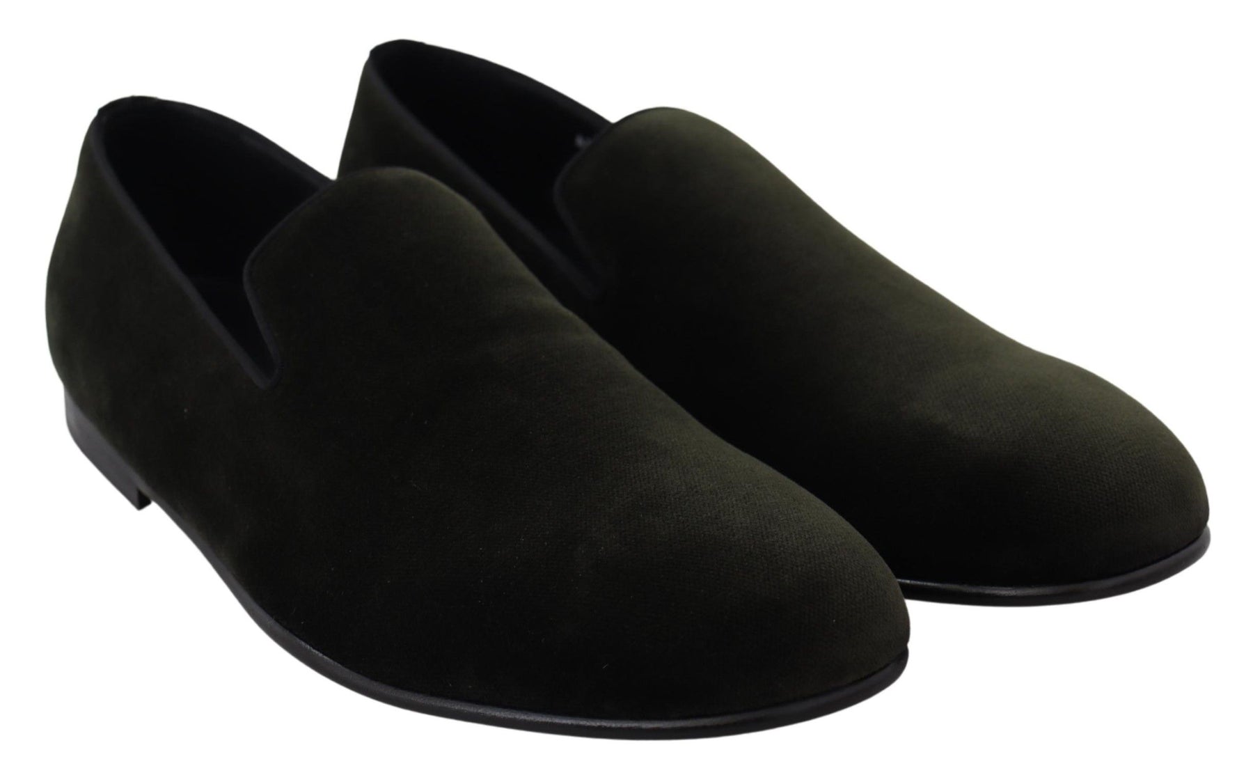 Dolce & Gabbana Green Velvet Slip On Mens Loafers Shoes | Regal Royce