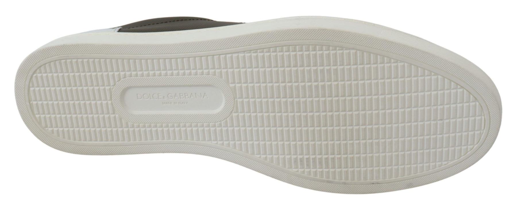 Dolce & Gabbana White Green Leather Low Top Sneakers Shoes | Regal Royce