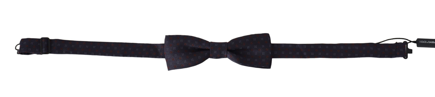 Dolce & Gabbana Gray Pattern Silk Adjustable Neck Papillon Bow Tie | Regal Royce