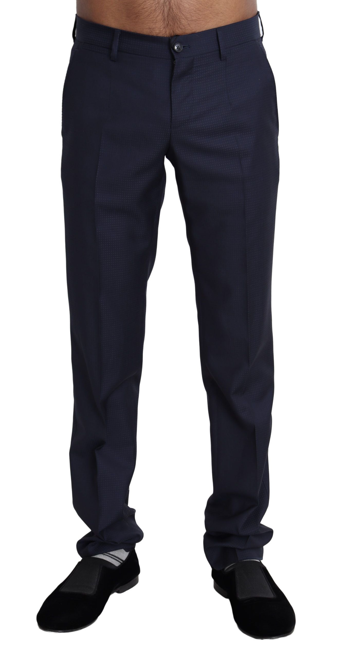 Dolce & Gabbana Navy Blue Dress Formal Men Trouser Pants | Regal Royce