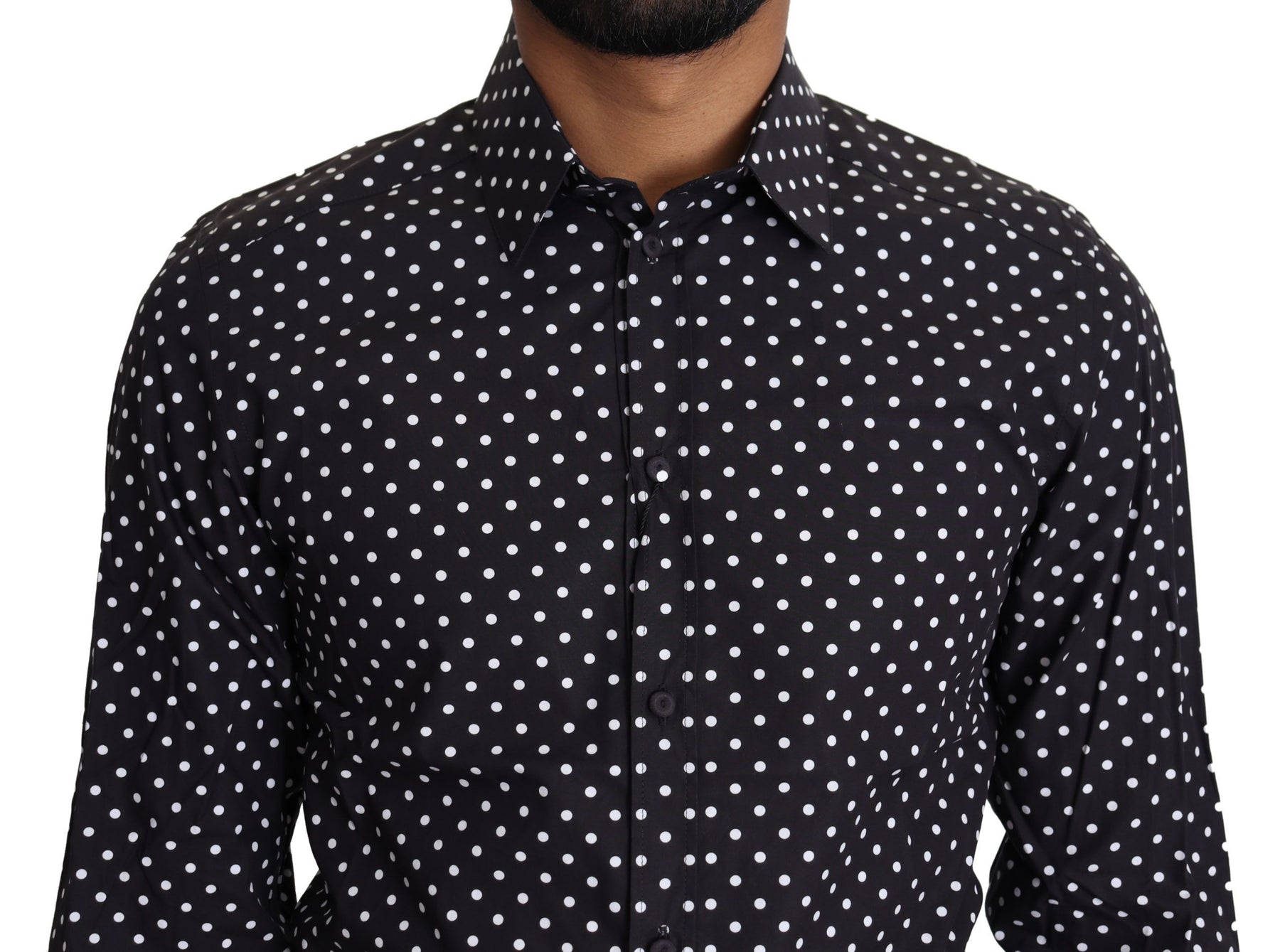 Dolce & Gabbana Black White Polka Dots Casual Shirt | Regal Royce