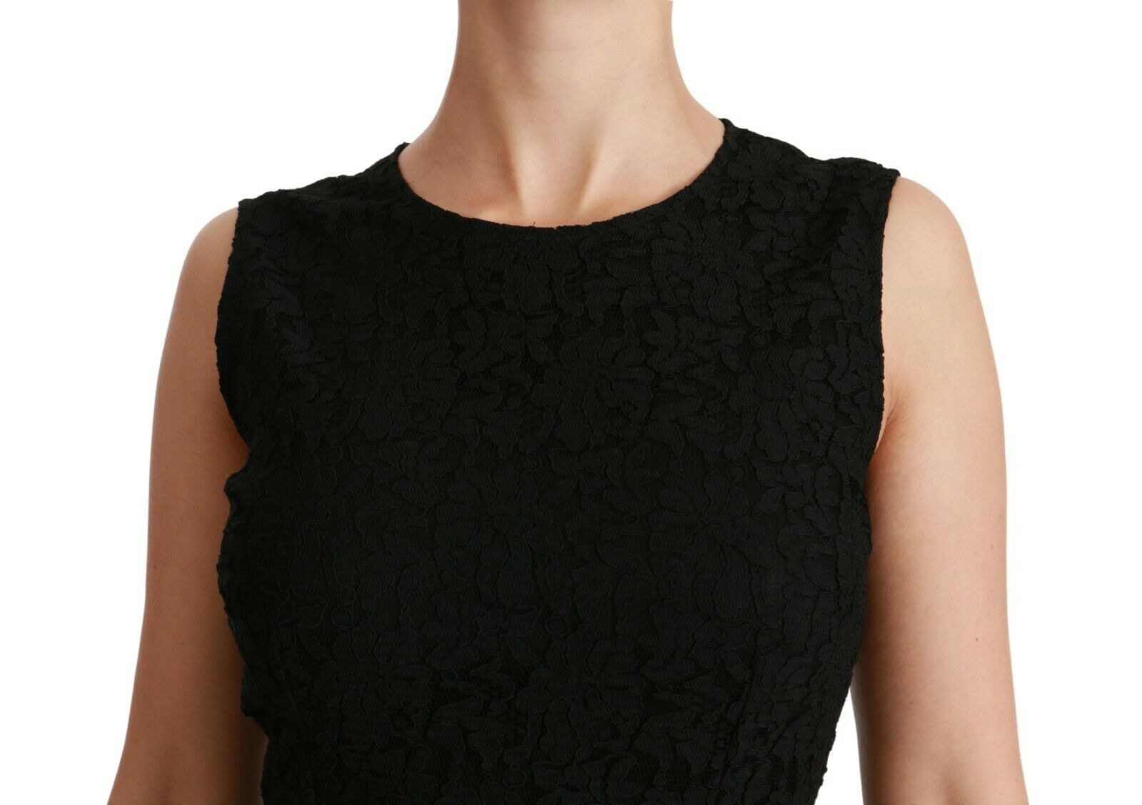 Dolce & Gabbana Black Floral Lace Sheath Gown Dress | Regal Royce