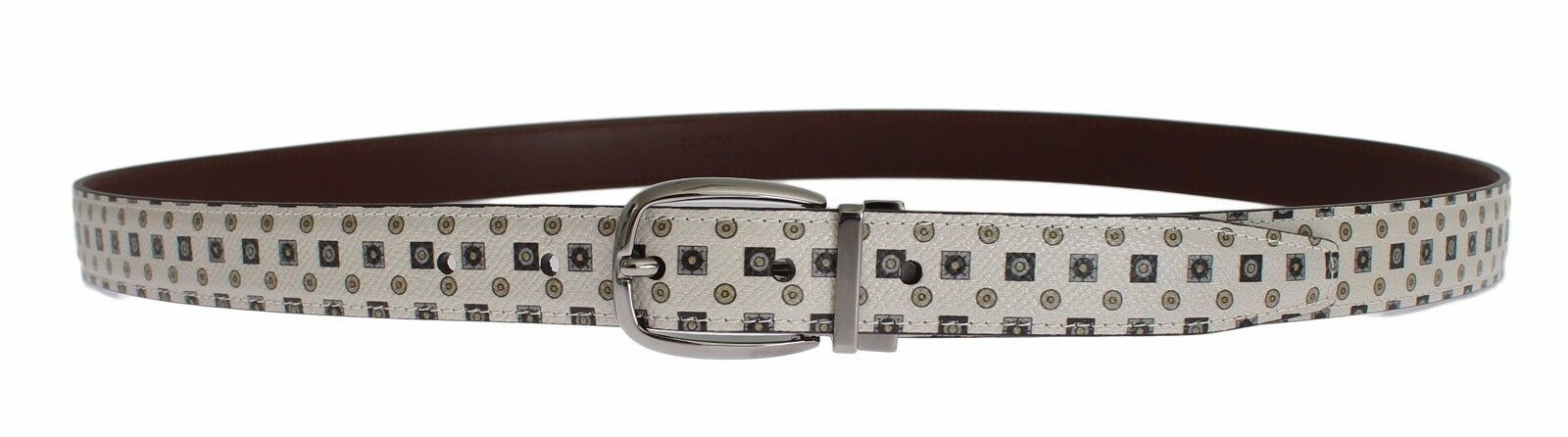 Dolce & Gabbana White Silk Bowtie Leather Men Belt Gift Box | Regal Royce