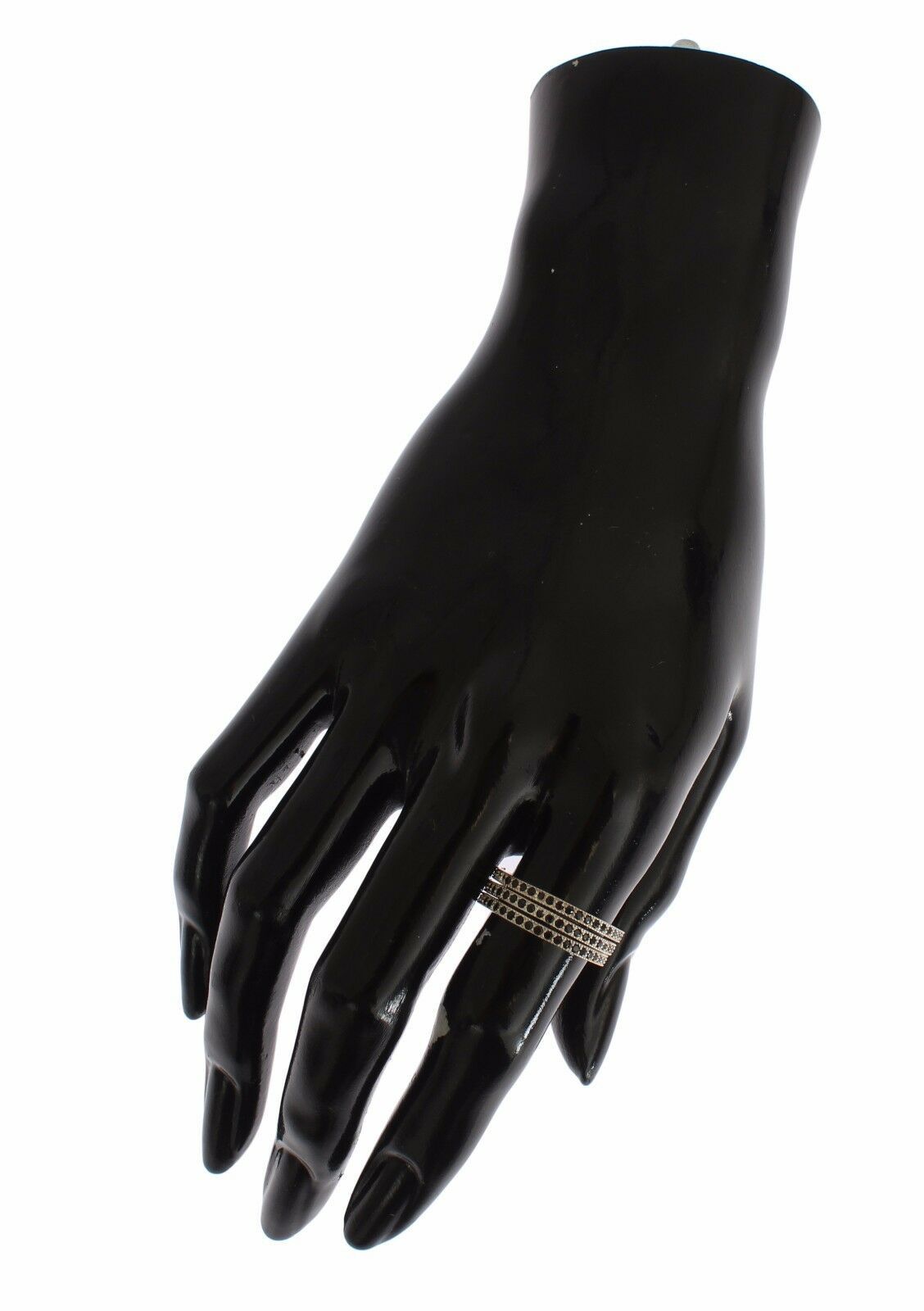 Nialaya Black CZ 925 Sterling Silver Womens Ring | Regal Royce