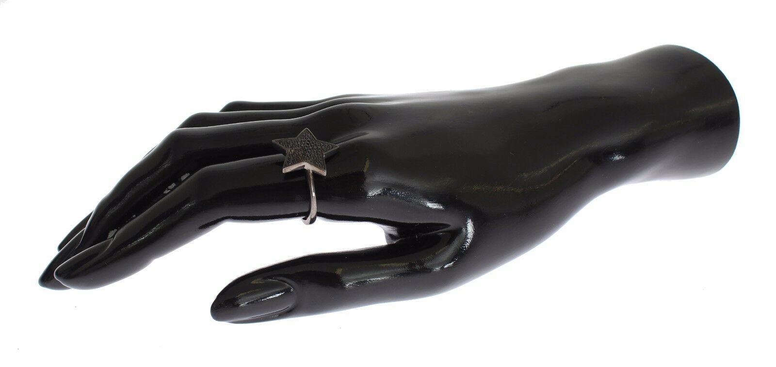 Nialaya Black CZ Star 925 Silver Womens Ring | Regal Royce