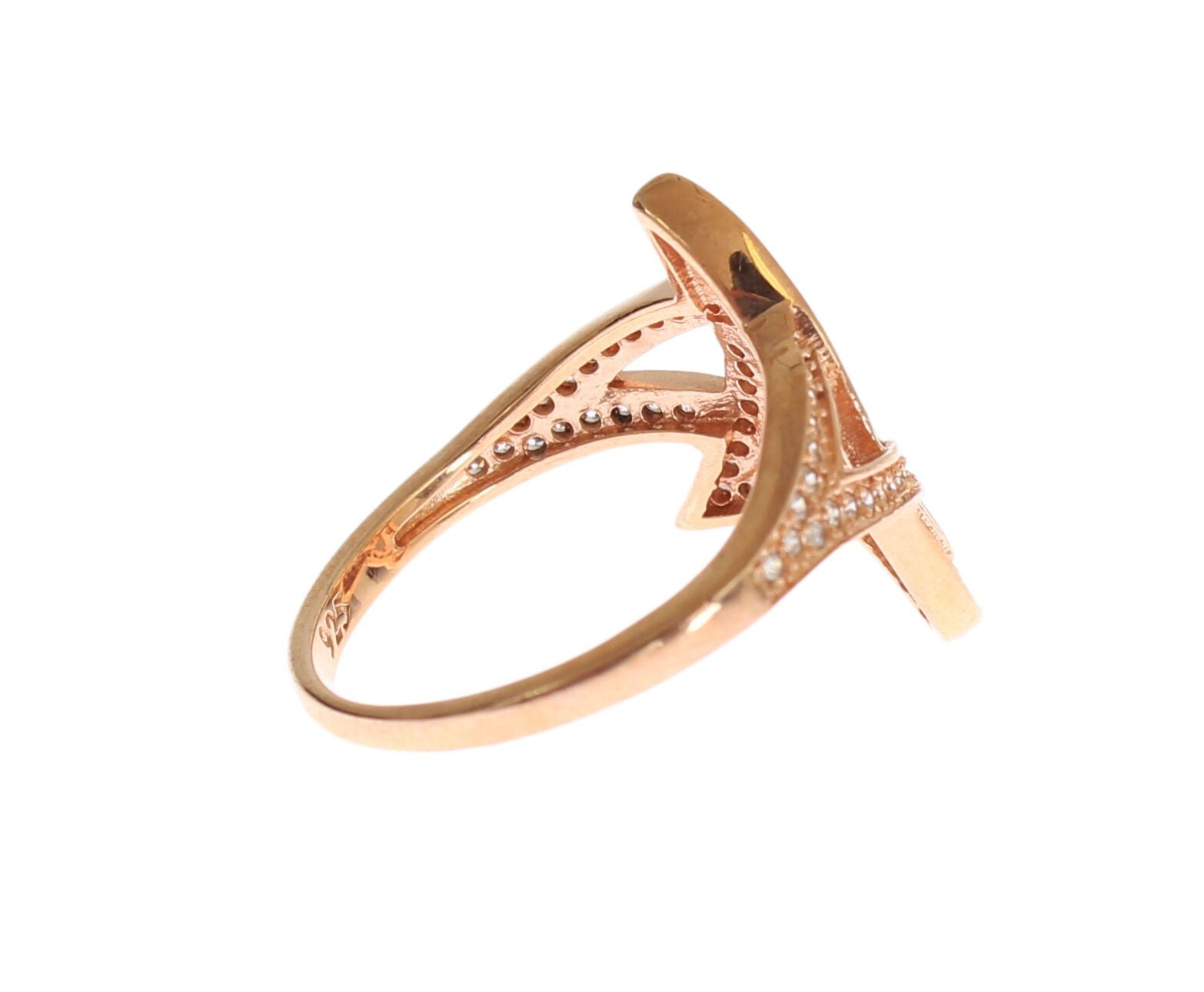 Nialaya Womens Clear CZ Gold 925 Silver Ring | Regal Royce
