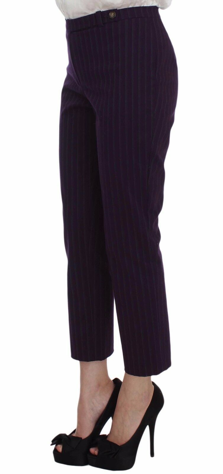 BENCIVENGA Purple Striped Stretch Coat Blazer Pants Suit | Regal Royce