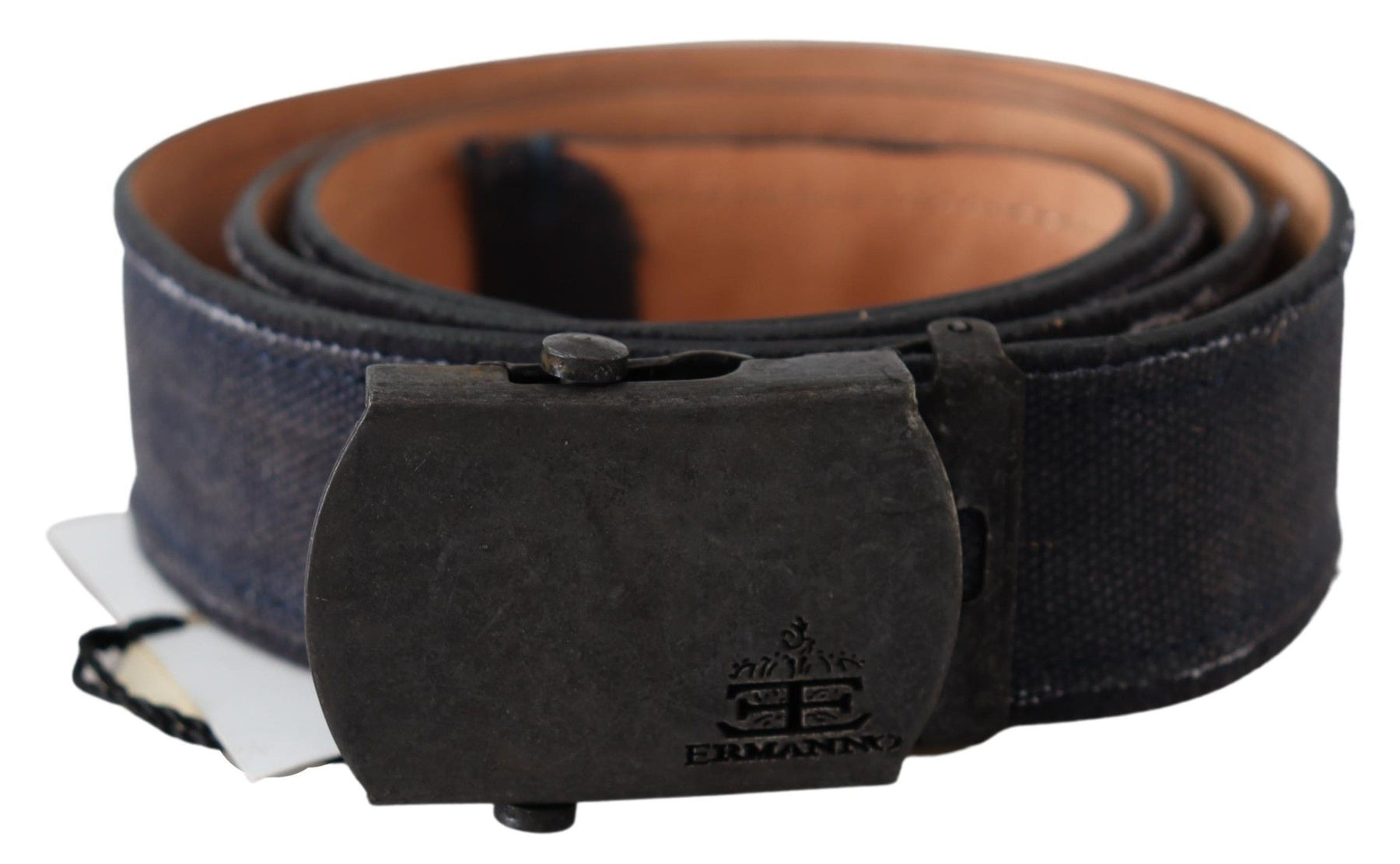 Ermanno Scervino Blue Leather Ratchet Buckle Belt | Regal Royce