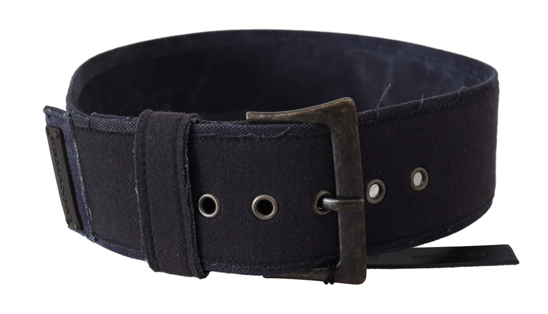 Ermanno Scervino Black Leather Wide Buckle Waist Luxury Belt | Regal Royce