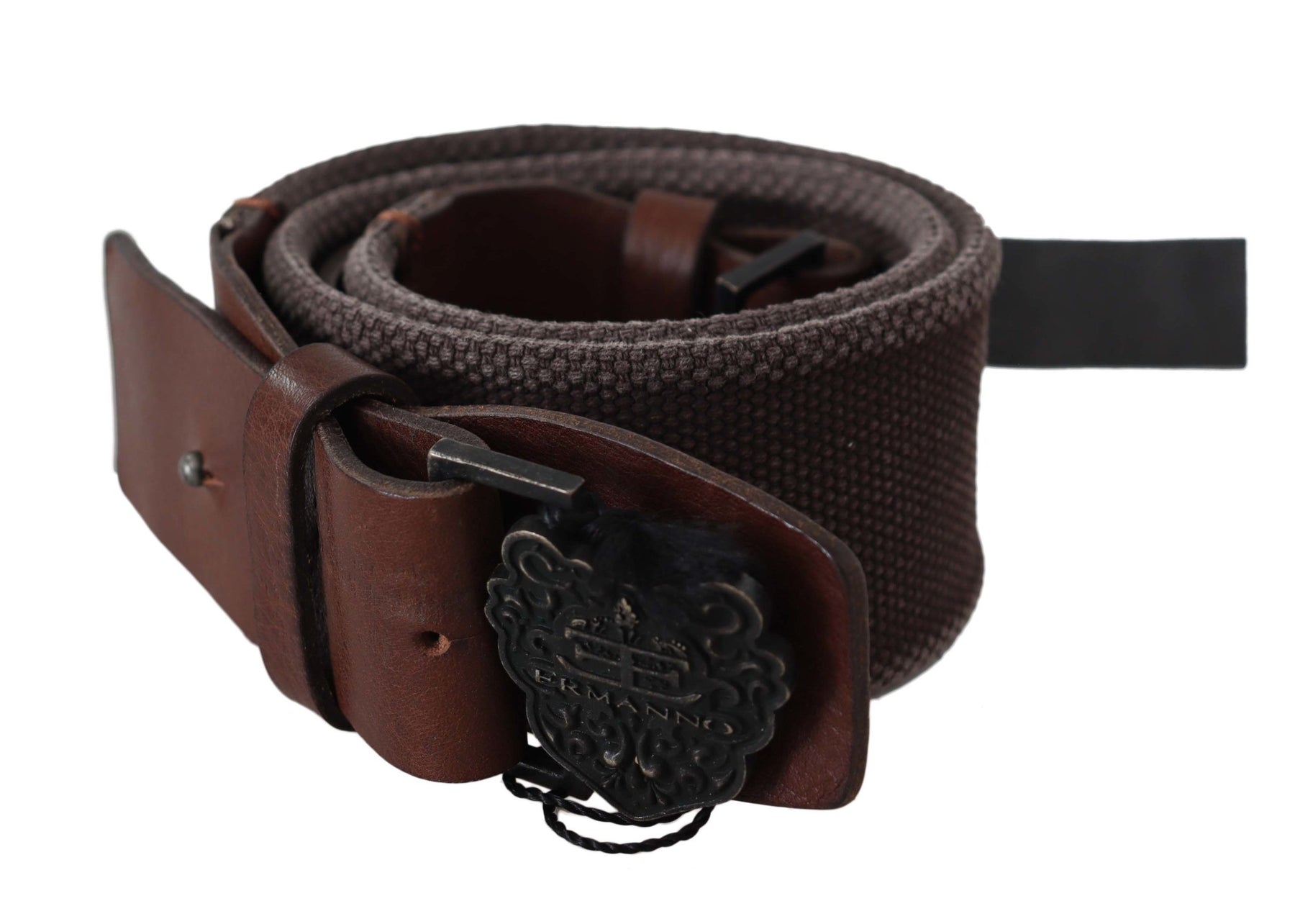 Ermanno Scervino Dark Brown Leather Wide Buckle Waist Belt | Regal Royce