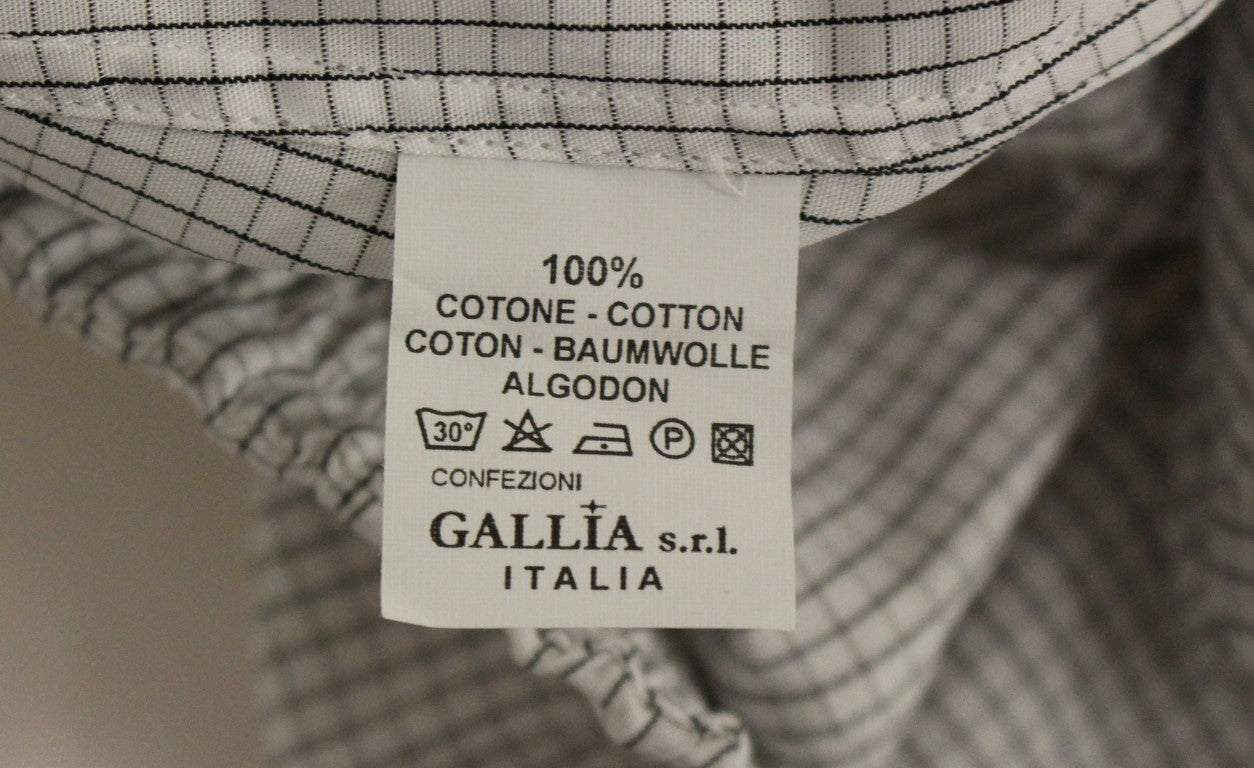 Andrea Incontri White Checkered Stretch Cotton Shorts | Regal Royce