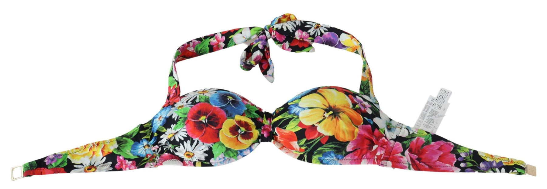 Dolce & Gabbana Multicolor Floral Print Swimwear Bikini Tops | Regal Royce