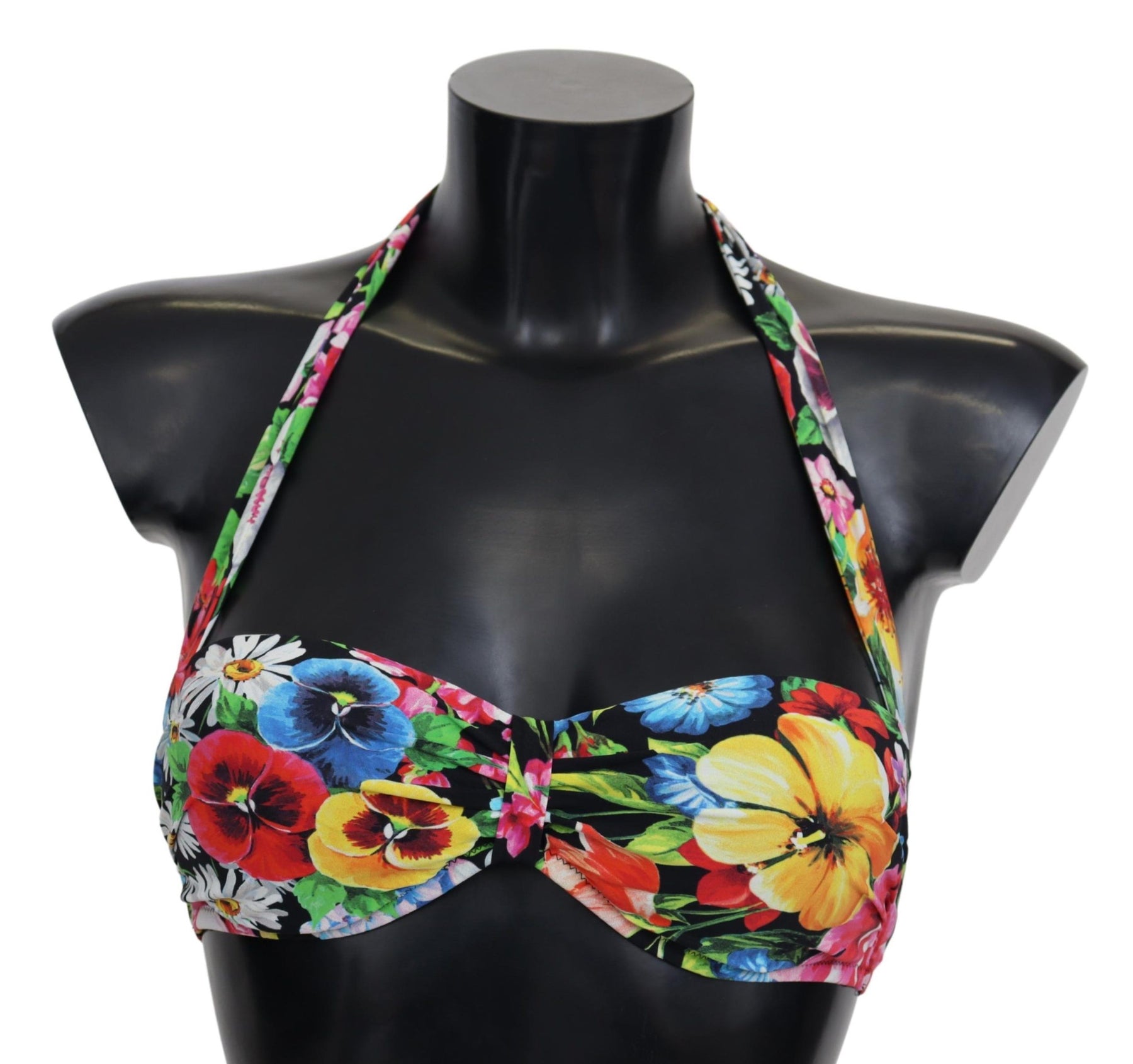 Dolce & Gabbana Multicolor Floral Print Swimwear Bikini Tops | Regal Royce
