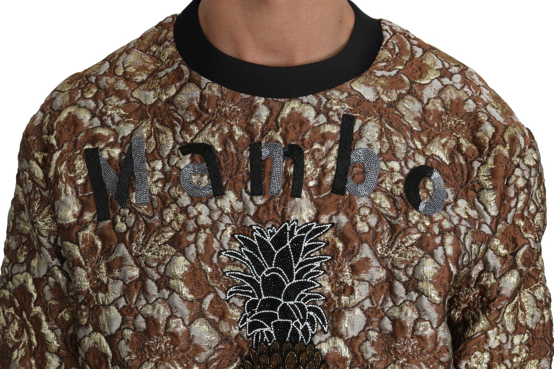 Dolce & Gabbana Multicolor MAMBO Jacquard Pineapple Pullover Sweater | Regal Royce