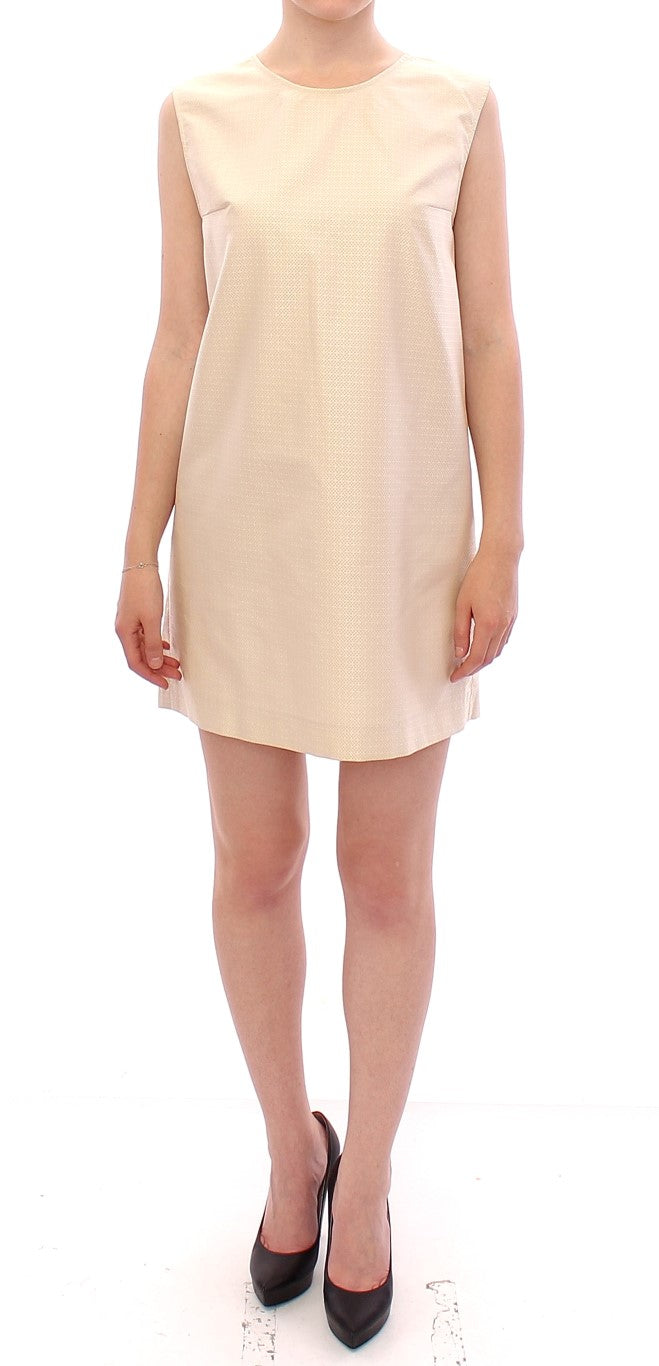 Andrea Incontri Beige Sleeveless Shift Mini Dress | Regal Royce