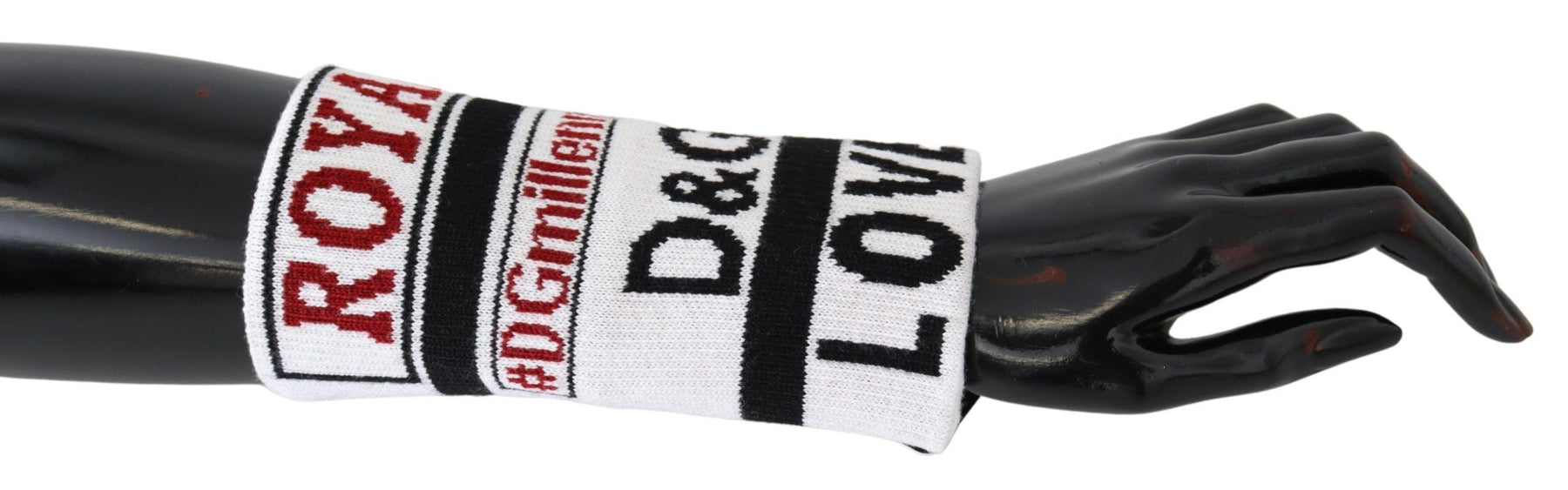 Dolce & Gabbana Multicolor Wool Knit D&G Love Wristband Wrap | Regal Royce