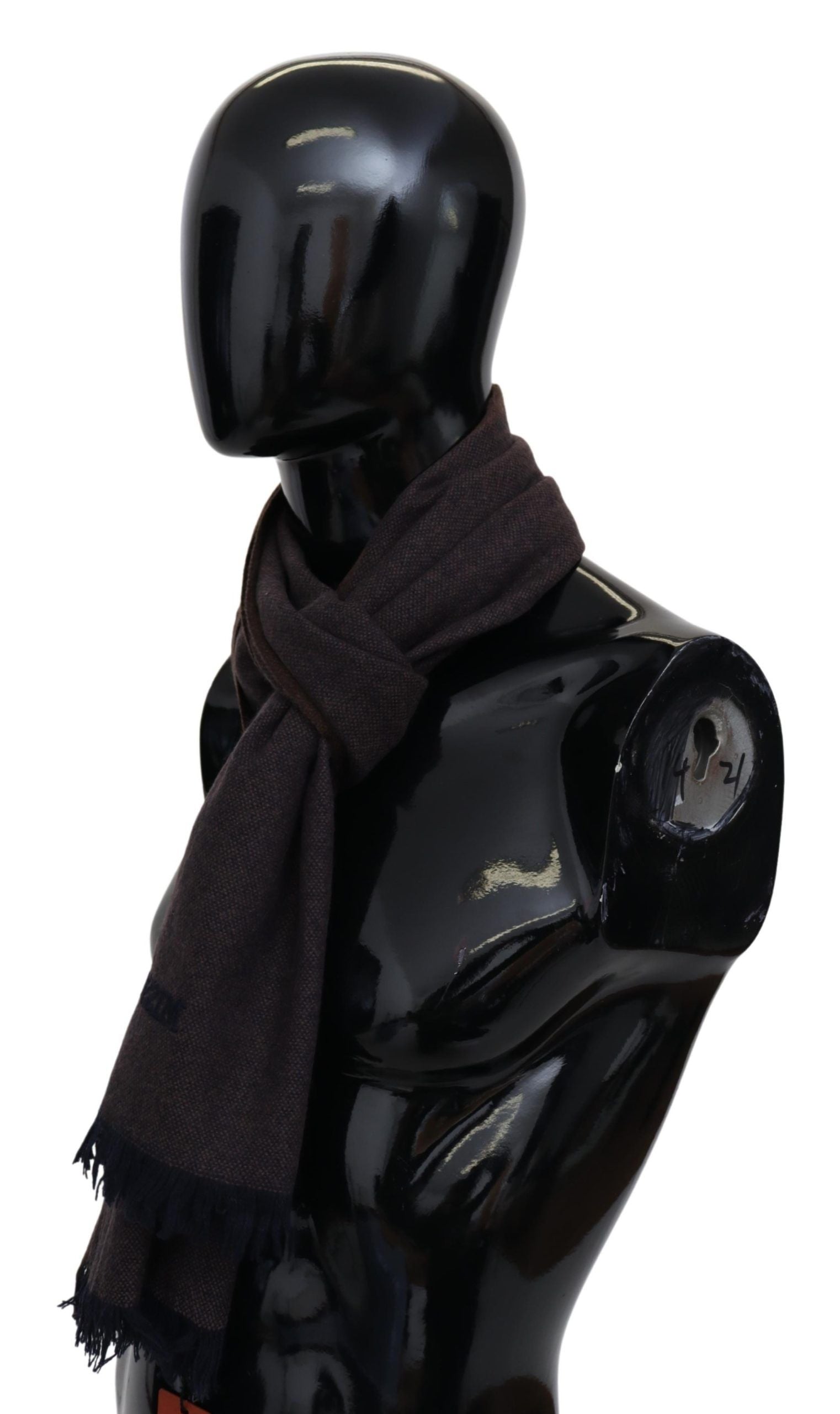 Missoni Brown 100% Cashmere Unisex Neck Wrap Fringes Scarf | Regal Royce