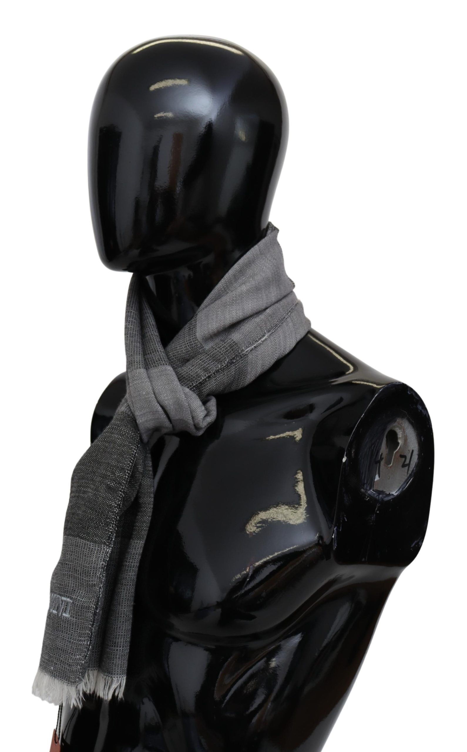 Missoni Gray Striped Wool Unisex Neck Wrap Fringes Scarf | Regal Royce