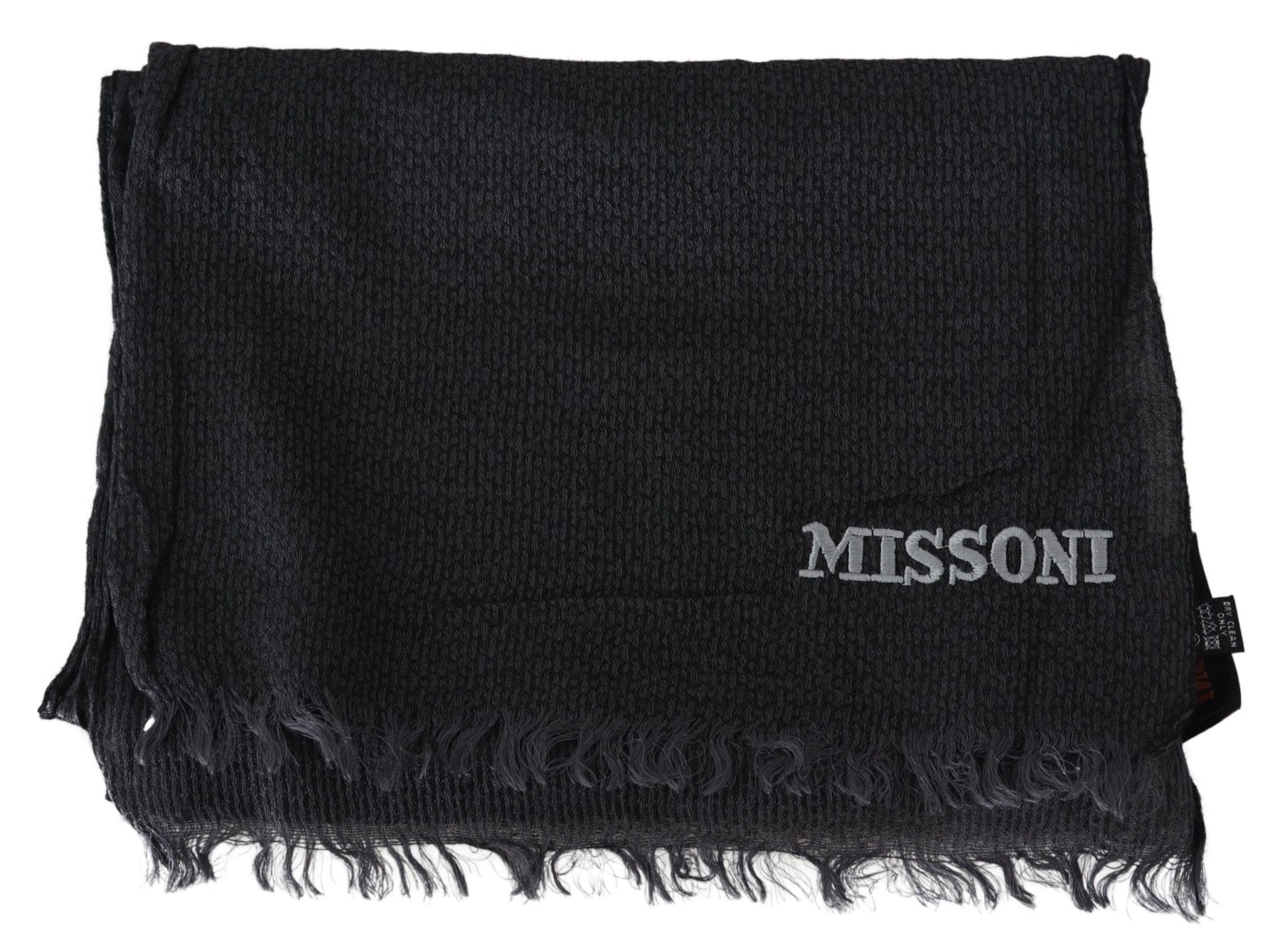 Missoni Black Wool Knit Unisex Neck Wrap Scarf | Regal Royce