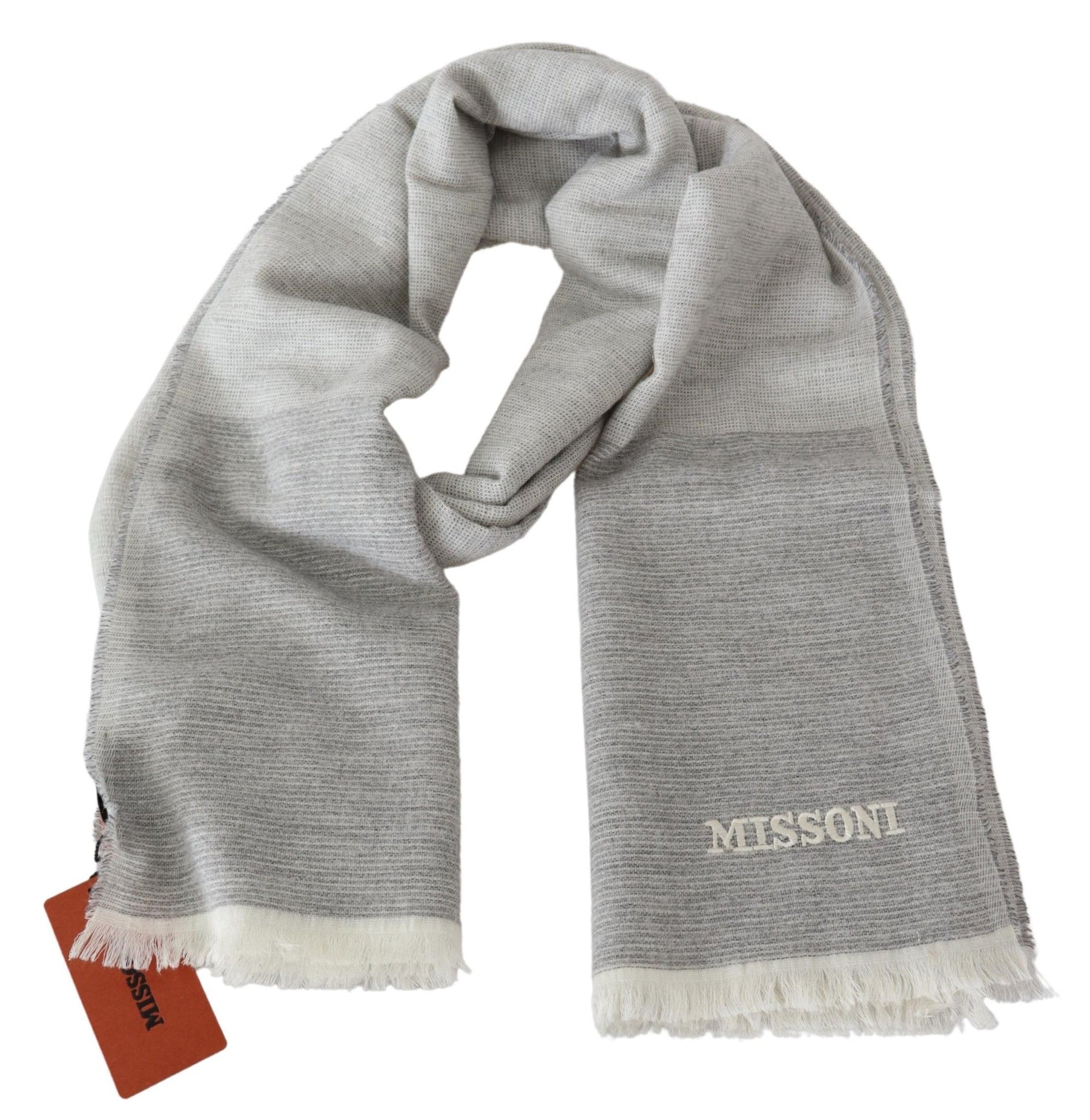 Missoni Beige 100% Wool Unisex Neck Wrap Scarf | Regal Royce