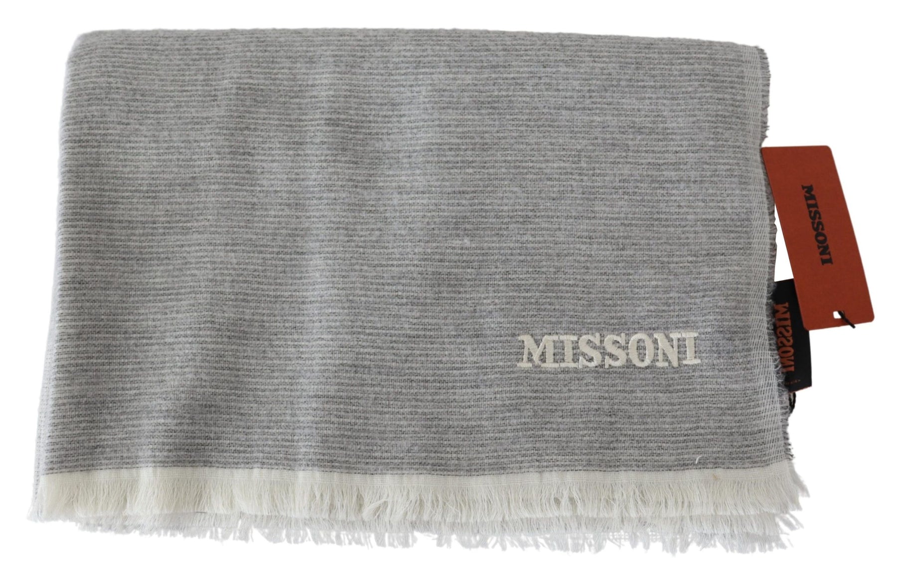 Missoni Beige 100% Wool Unisex Neck Wrap Scarf | Regal Royce