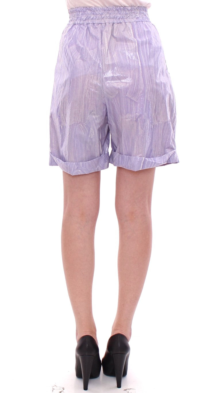 Licia Florio Purple Above-Knee Wrap Shorts | Regal Royce
