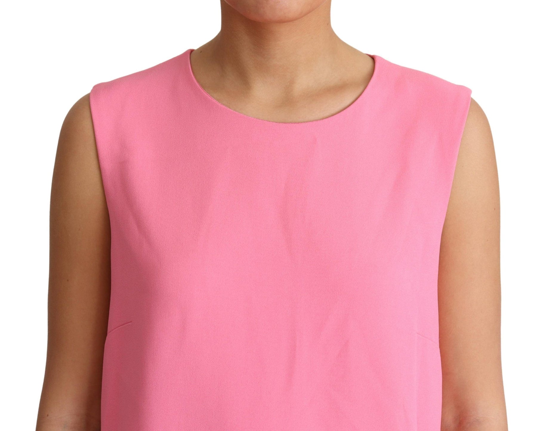 Dolce & Gabbana Pink Shift Sleeveless Knee Length Dress | Regal Royce