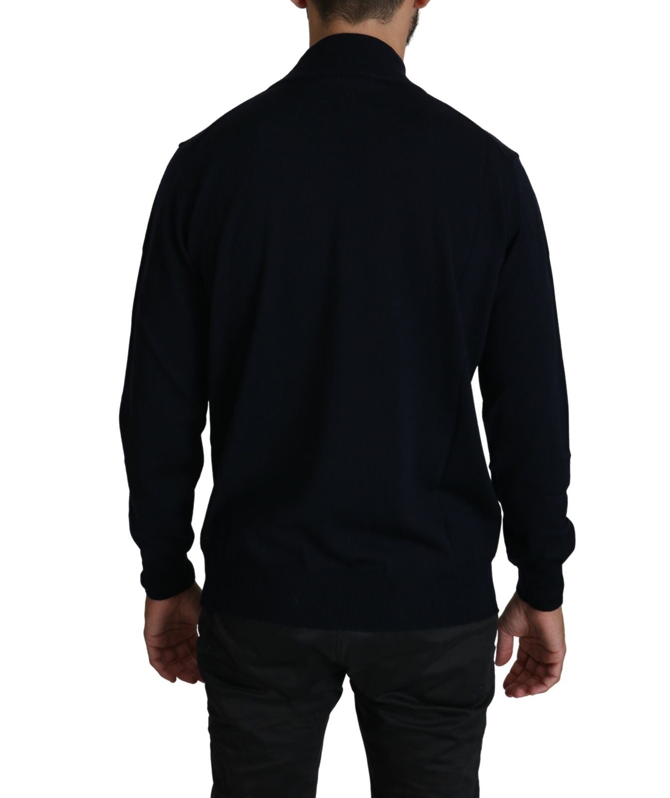 MILA SCHÖN Dark Blue Crewneck Pullover 100% Wool Sweater | Regal Royce