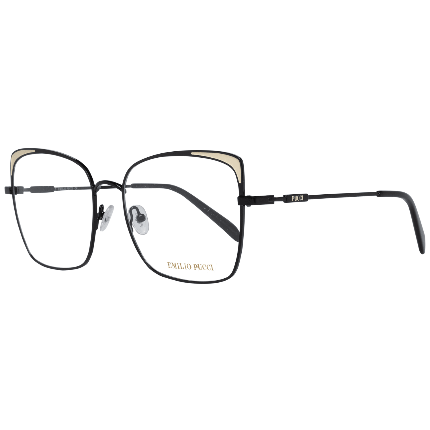 Emilio Pucci Black Metal Glasses (Frames) | Regal Royce