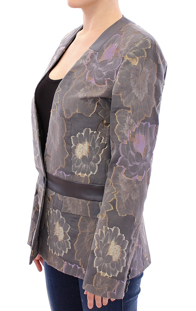 Roberto Fragata Multicolor Silk Floral Cotton Blazer | Regal Royce