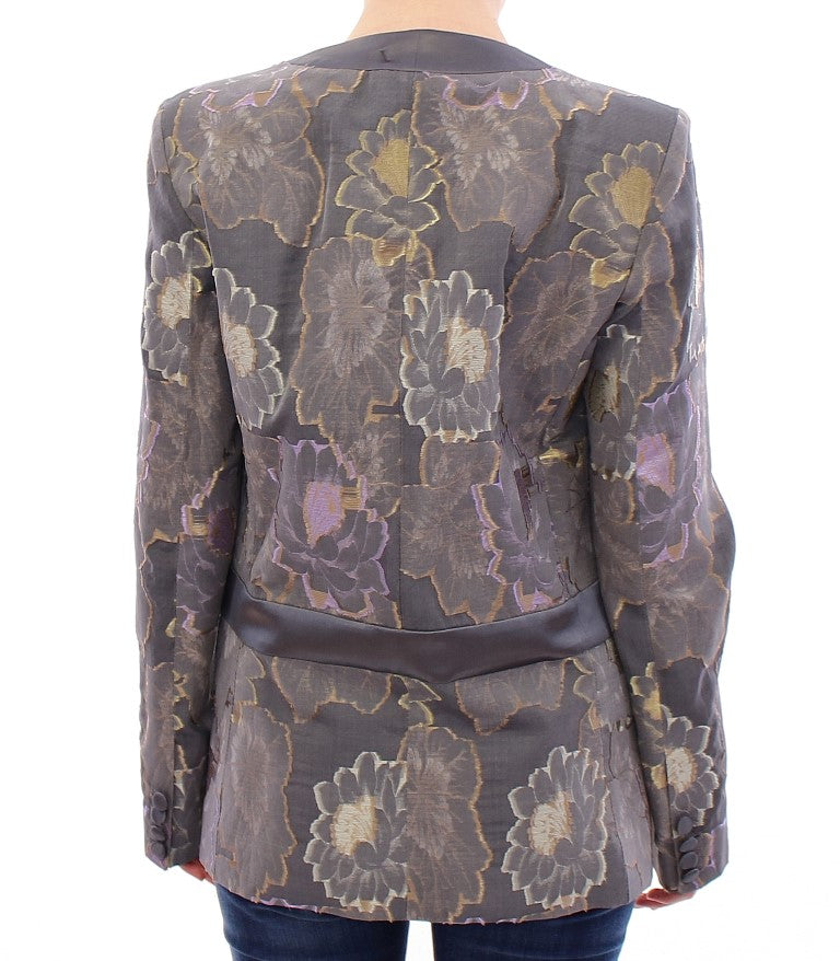 Roberto Fragata Multicolor Silk Floral Cotton Blazer | Regal Royce